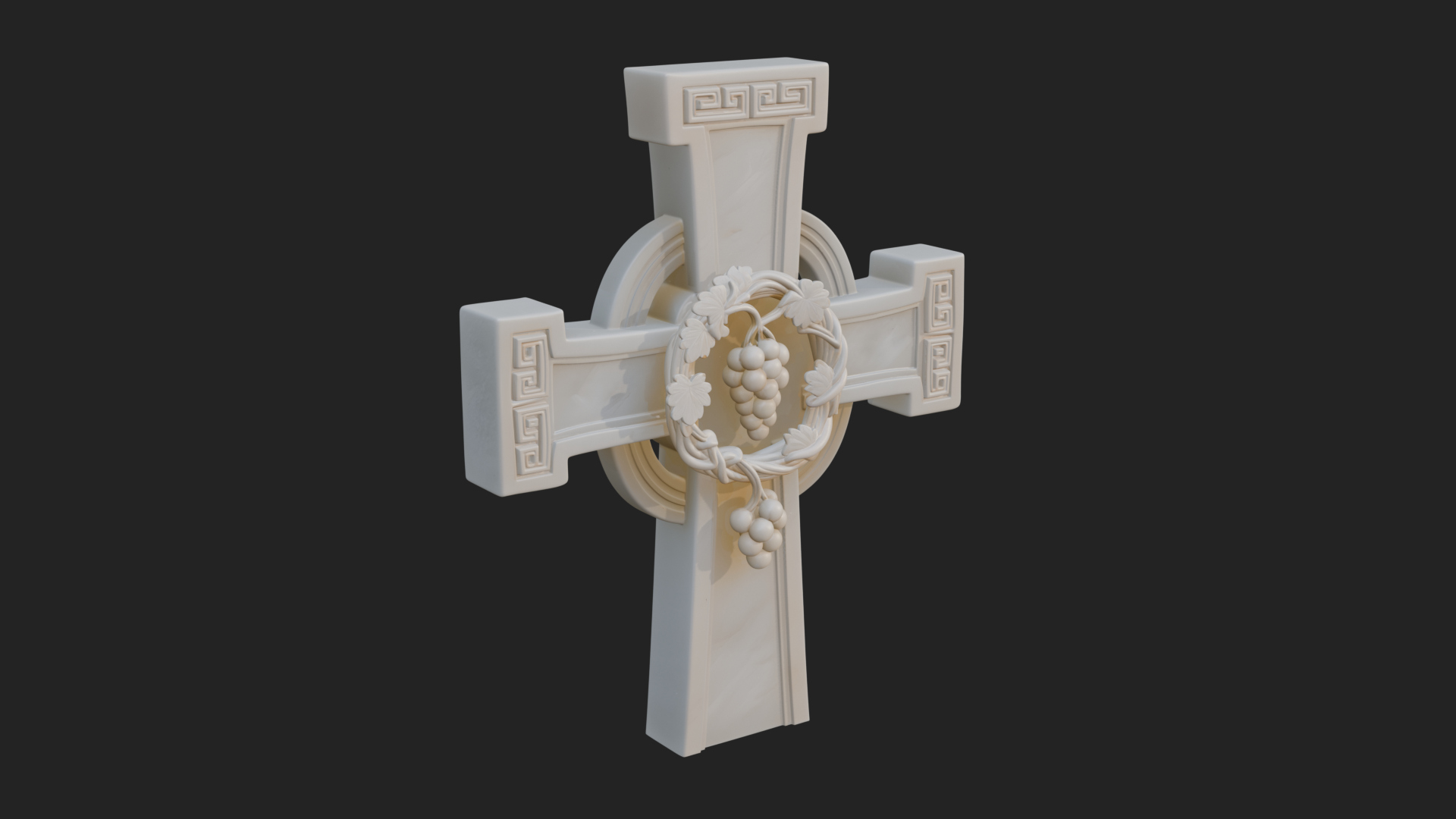Carved Relief Wall Cross Design 172 3D Print Model 3D Model