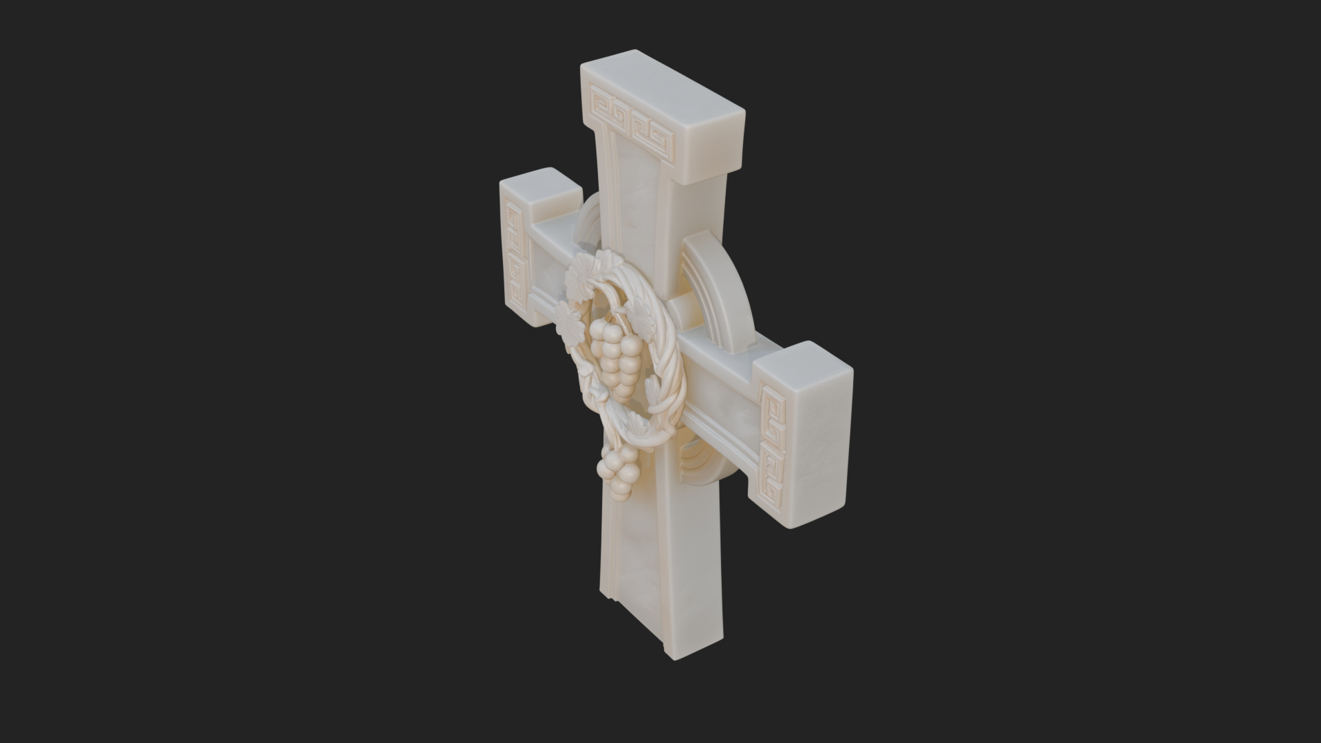 Carved Relief Wall Cross Design 172 3D Print Model 3D Model