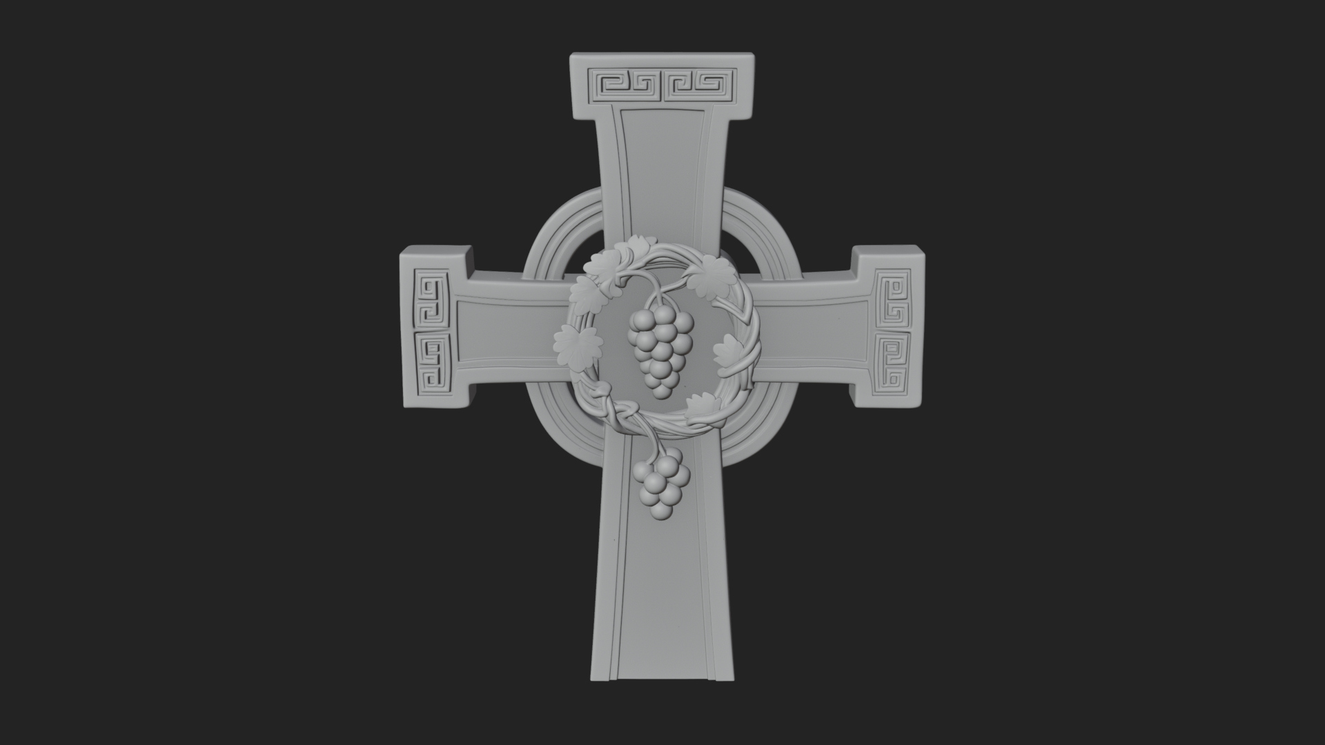 Carved Relief Wall Cross Design 172 3D Print Model 3D Model