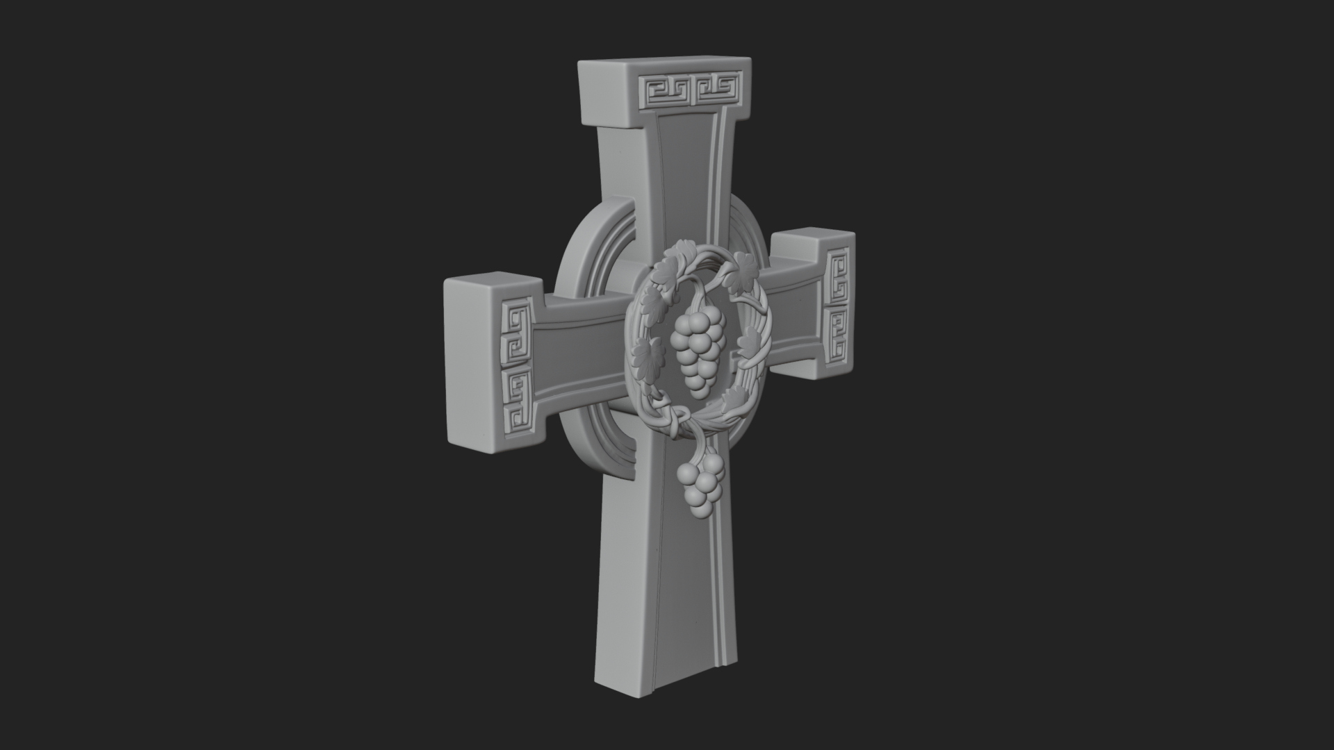 Carved Relief Wall Cross Design 172 3D Print Model 3D Model