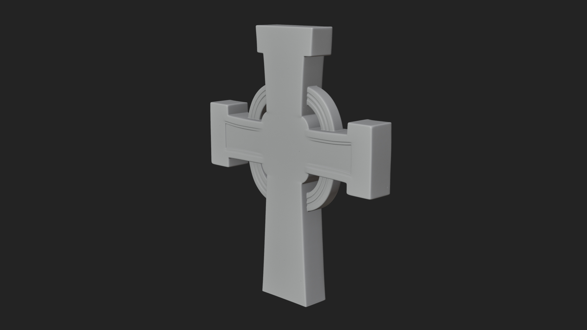 Carved Relief Wall Cross Design 172 3D Print Model 3D Model