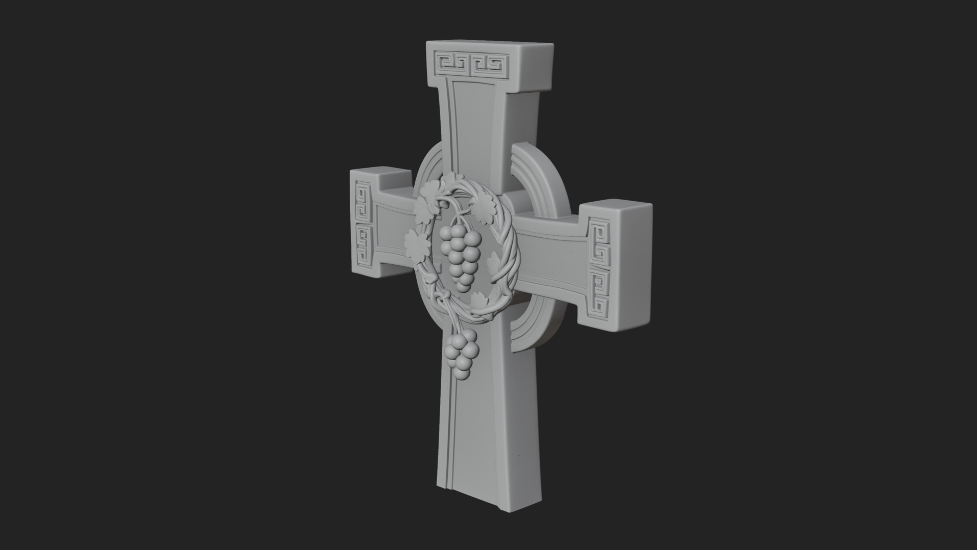 Carved Relief Wall Cross Design 172 3D Print Model 3D Model