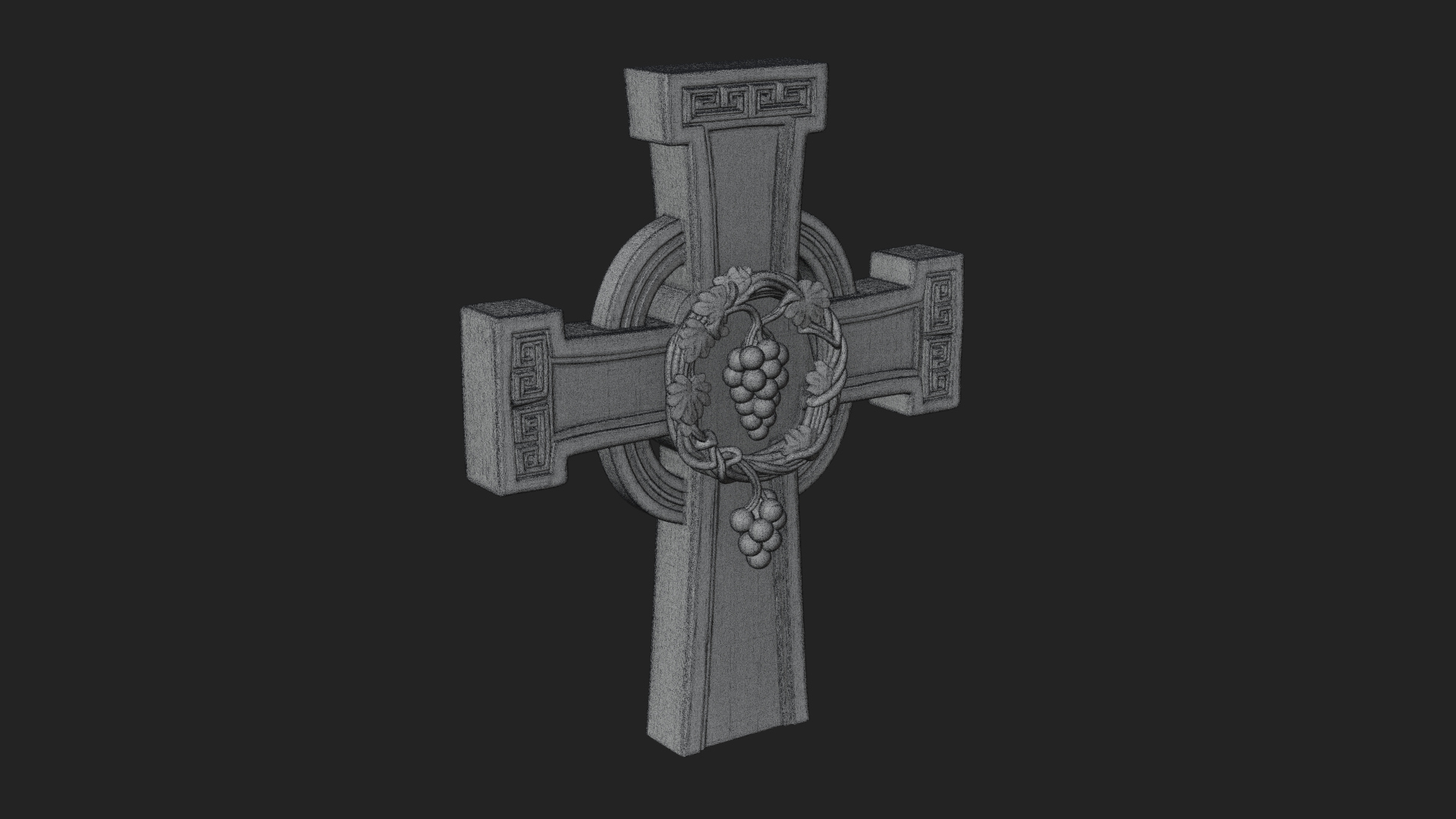 Carved Relief Wall Cross Design 172 3D Print Model 3D Model