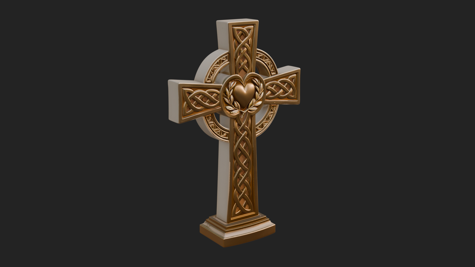 Carved Relief Wall Cross Design 173 3D Print Model 3D Model
