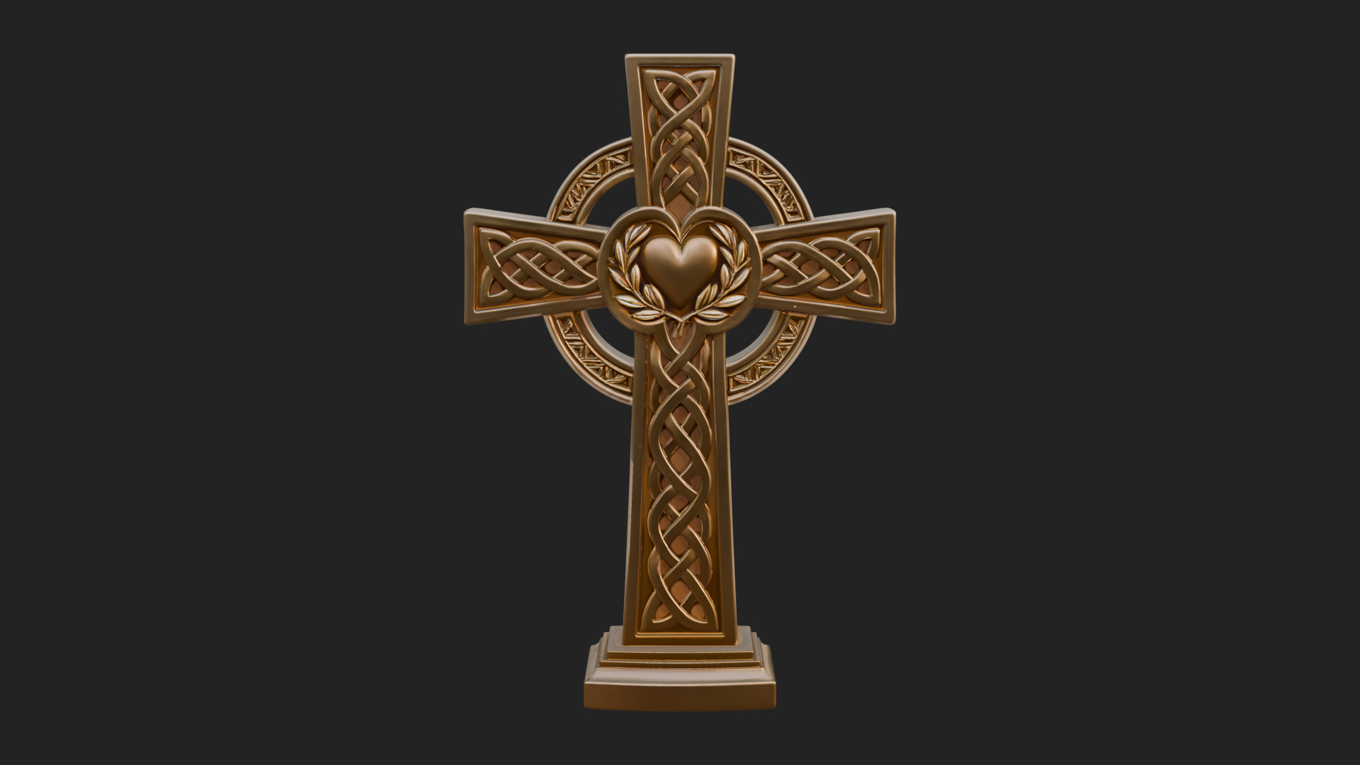 Carved Relief Wall Cross Design 173 3D Print Model 3D Model
