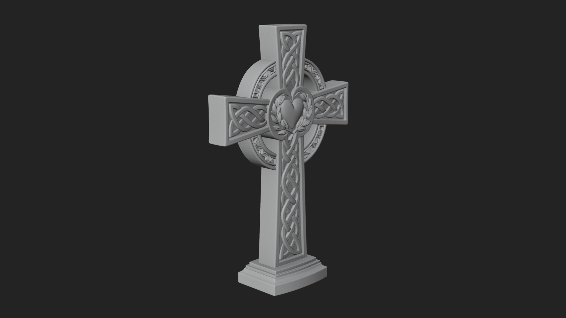 Carved Relief Wall Cross Design 173 3D Print Model 3D Model