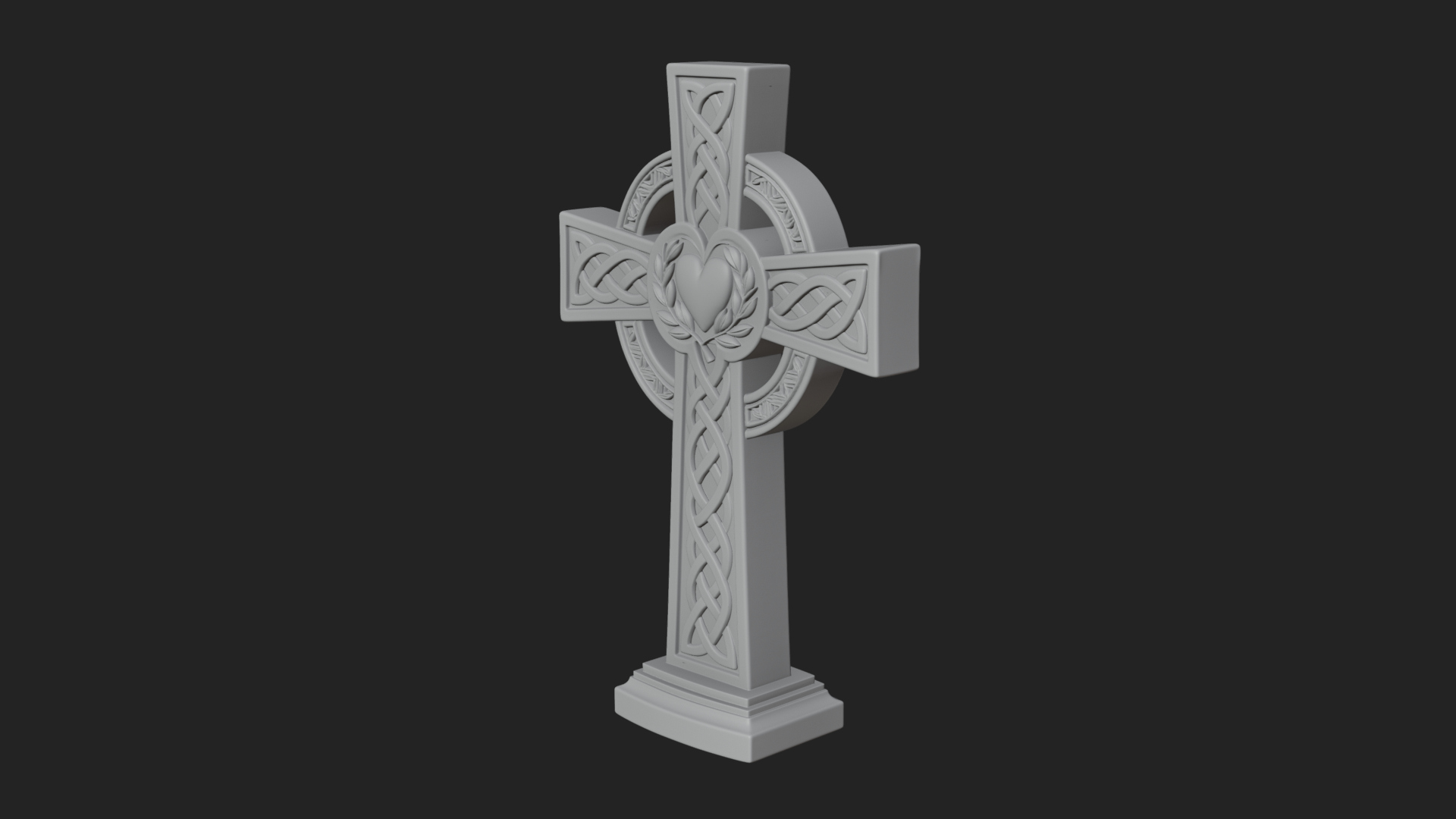 Carved Relief Wall Cross Design 173 3D Print Model 3D Model