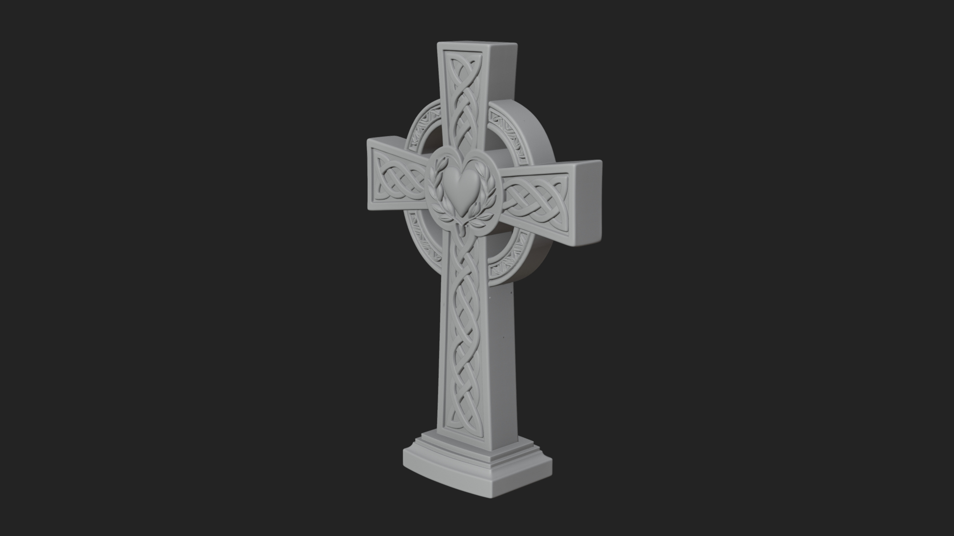 Carved Relief Wall Cross Design 173 3D Print Model 3D Model