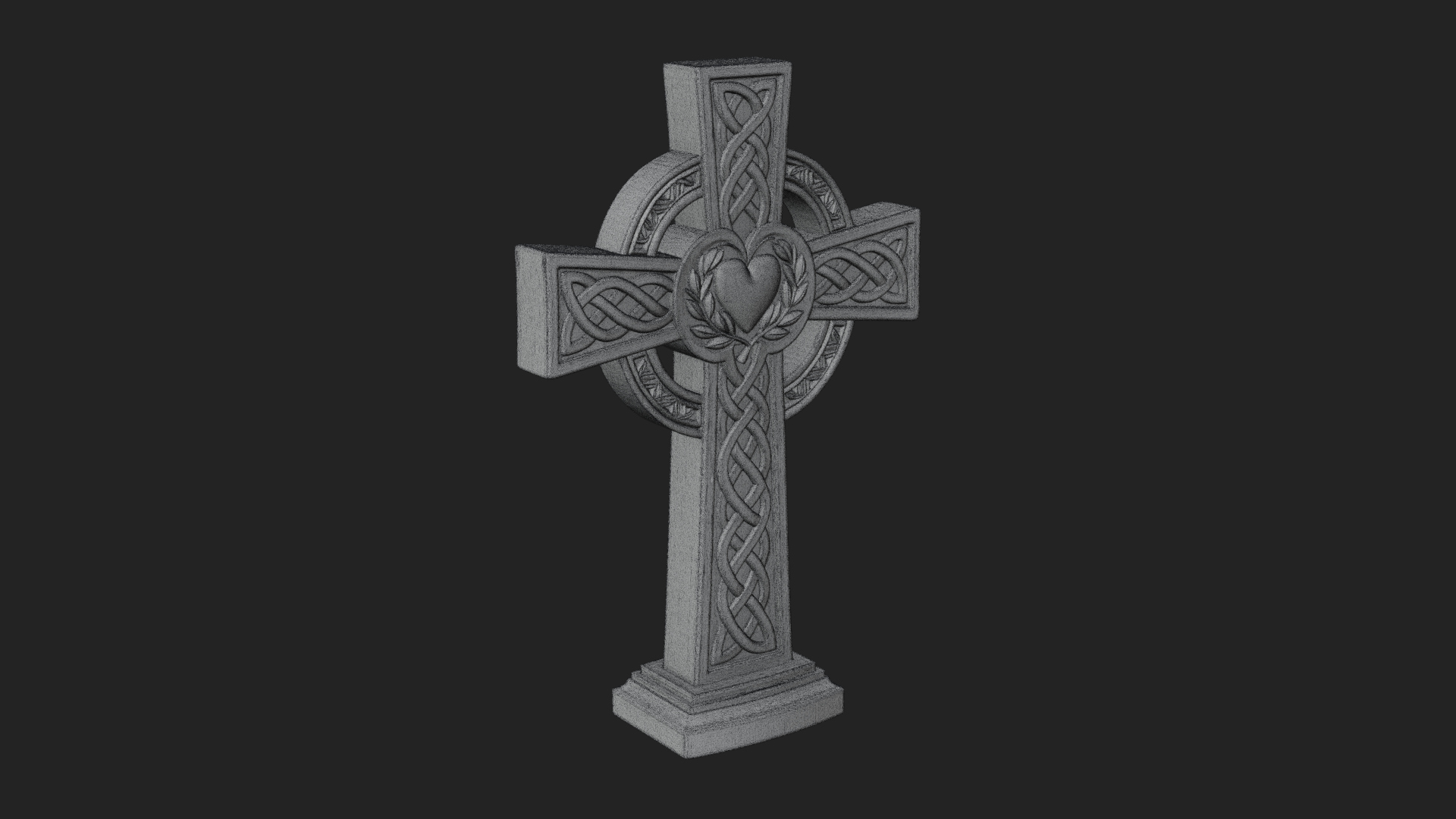 Carved Relief Wall Cross Design 173 3D Print Model 3D Model