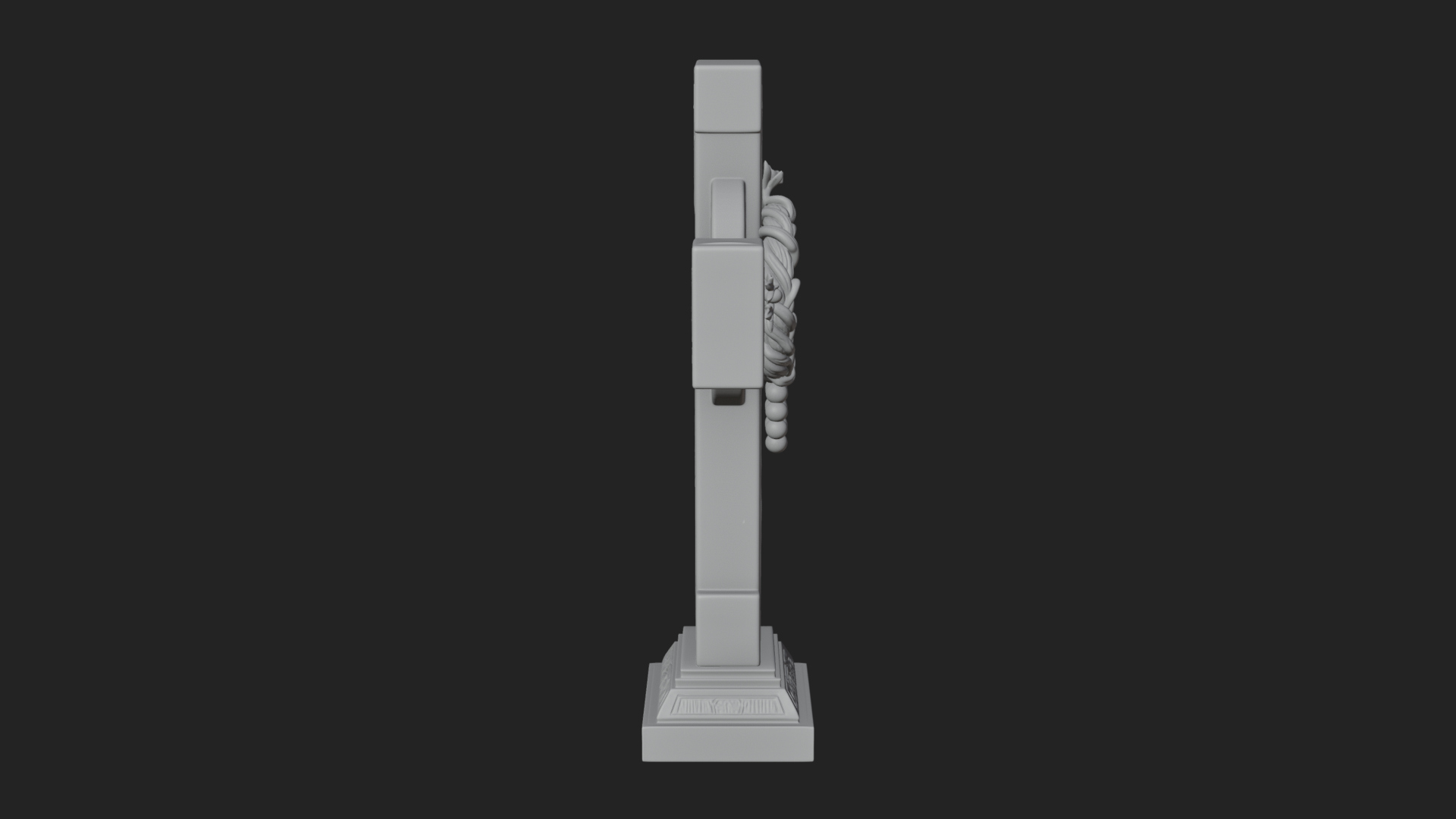 Carved Relief Wall Cross Design 174 3D Print Model 3D Model