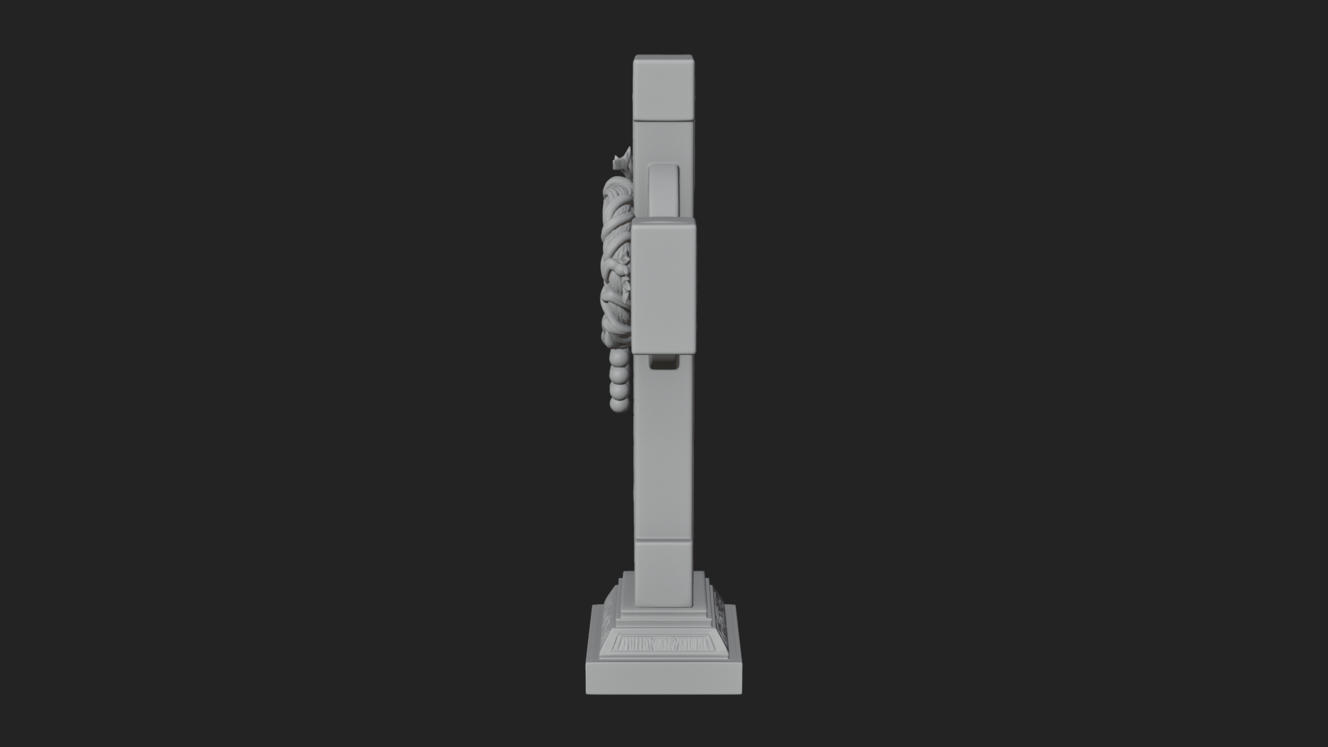 Carved Relief Wall Cross Design 174 3D Print Model 3D Model