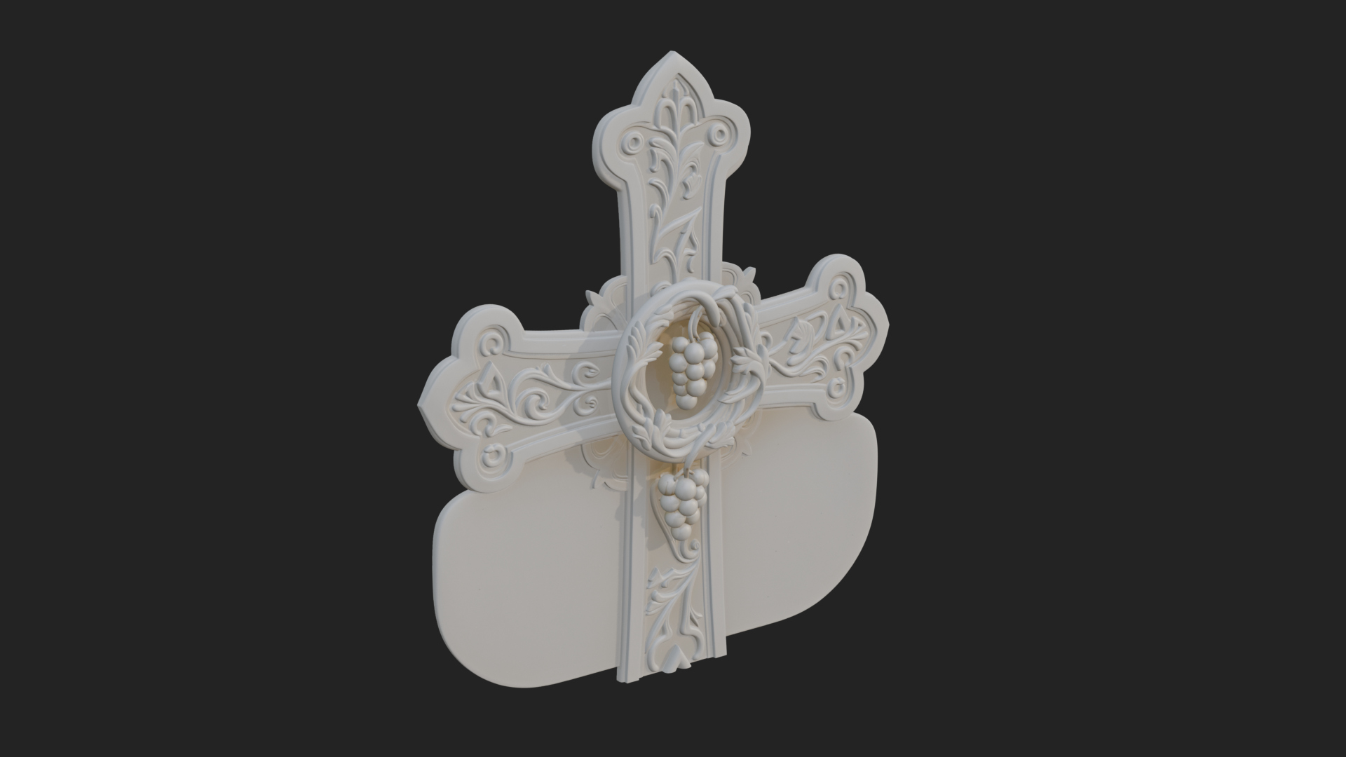 Carved Relief Wall Cross Design 176 3D Print Model 3D Model