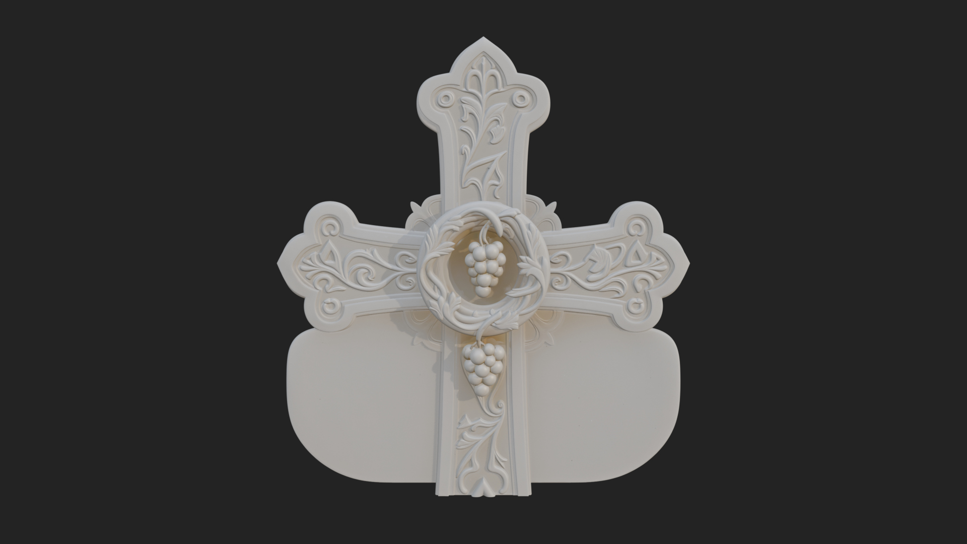 Carved Relief Wall Cross Design 176 3D Print Model 3D Model