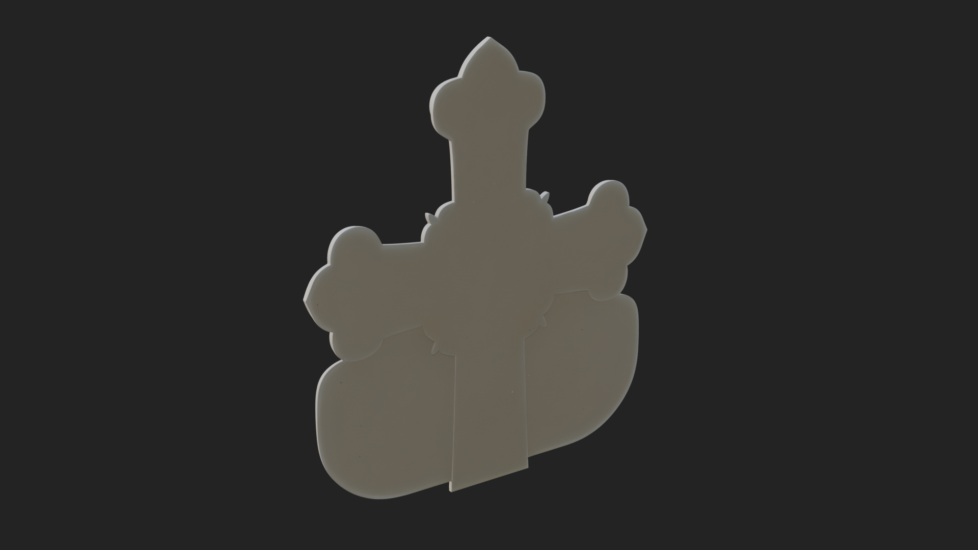 Carved Relief Wall Cross Design 176 3D Print Model 3D Model