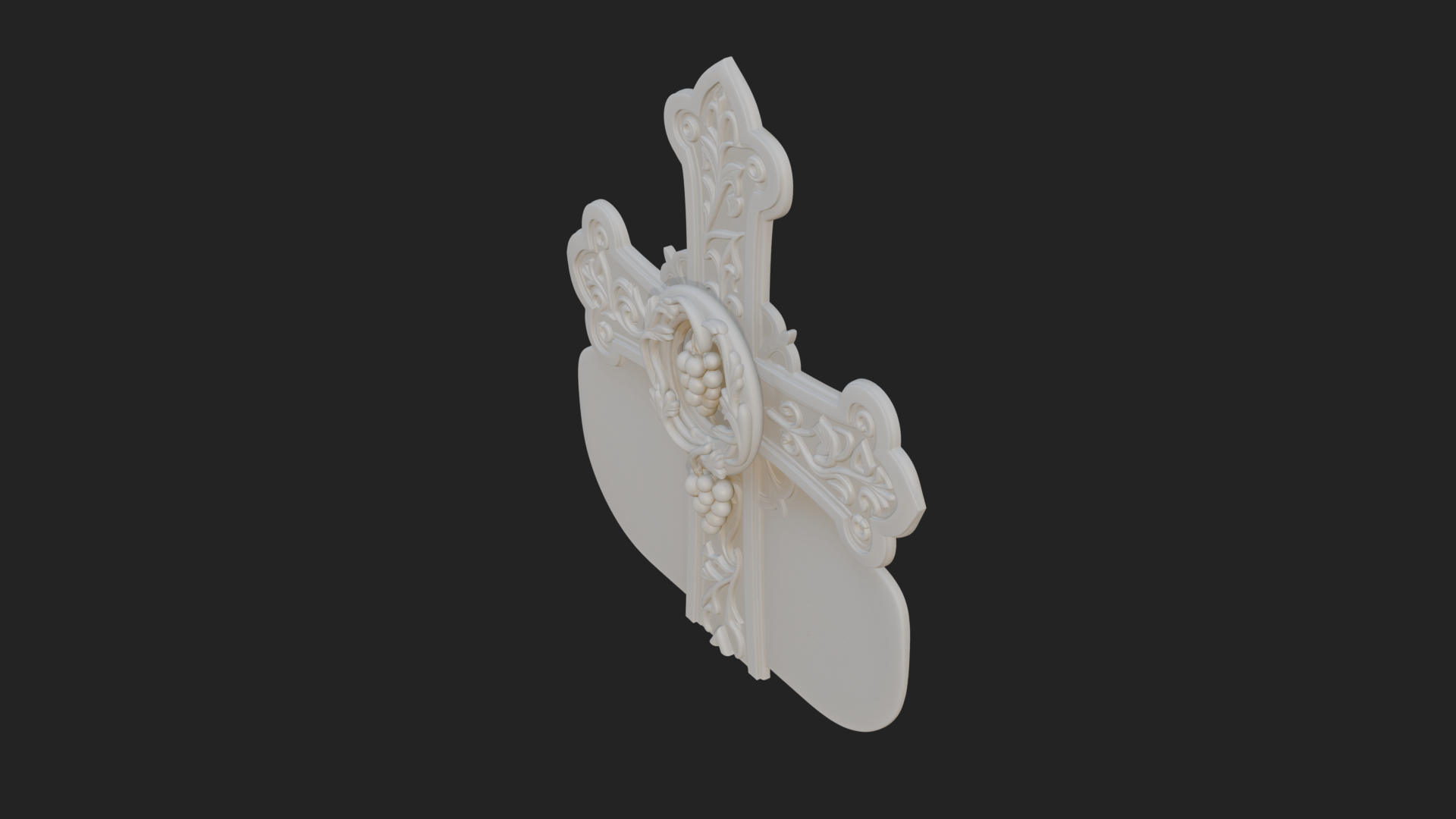 Carved Relief Wall Cross Design 176 3D Print Model 3D Model