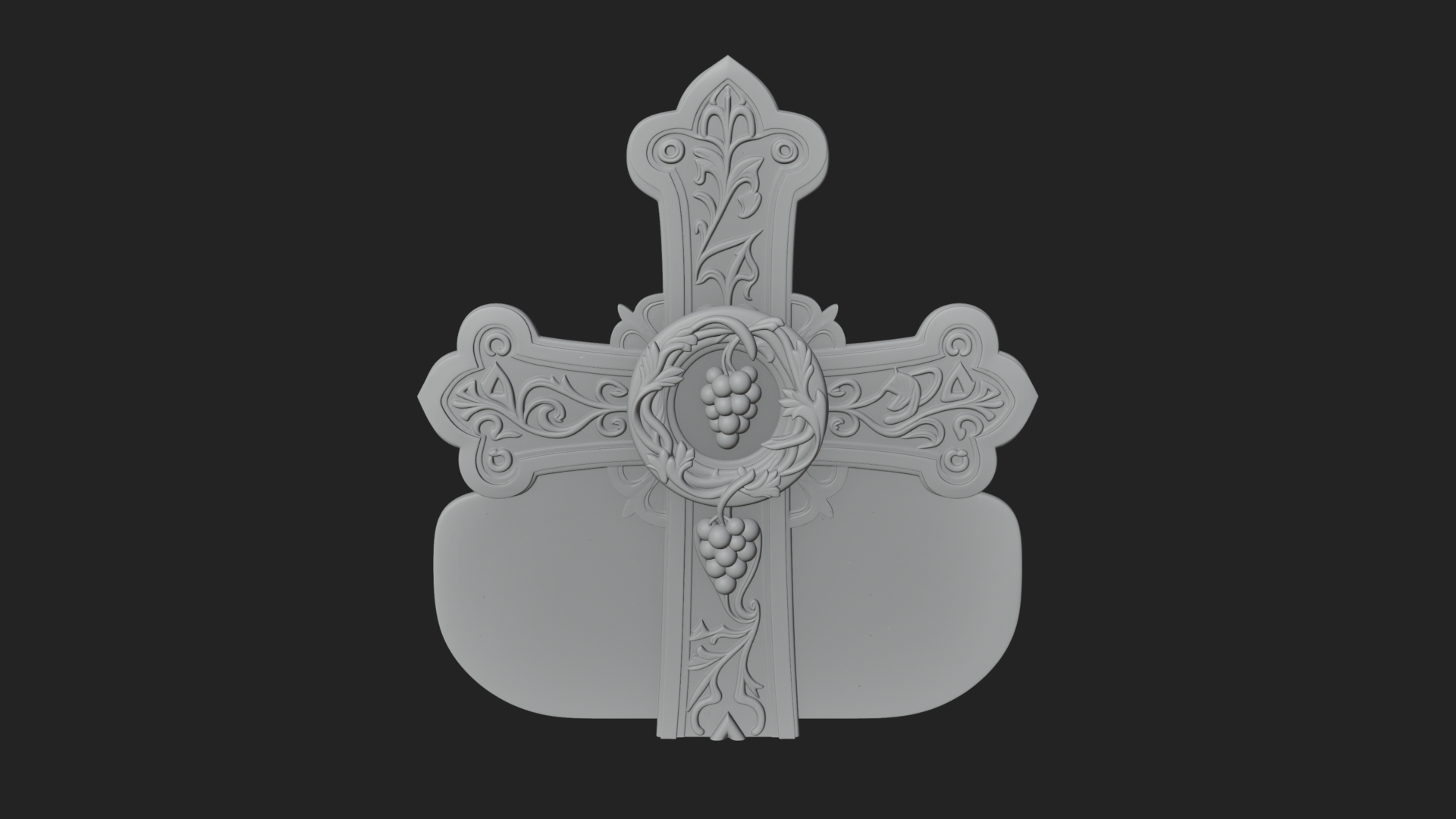 Carved Relief Wall Cross Design 176 3D Print Model 3D Model