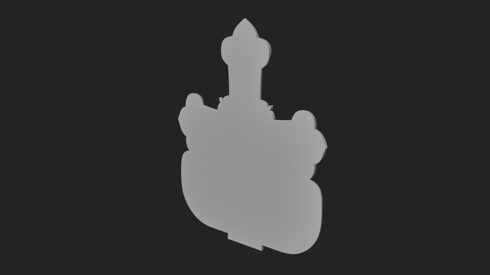 Carved Relief Wall Cross Design 176 3D Print Model 3D Model