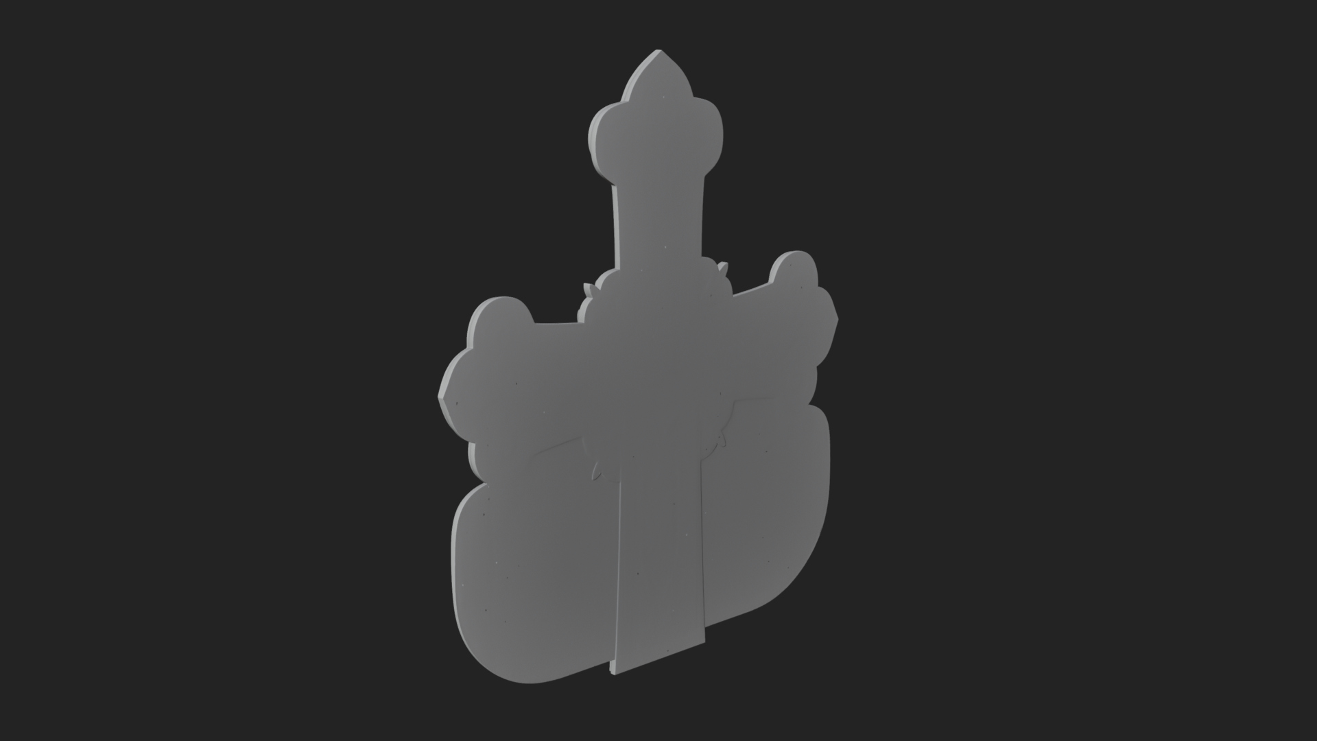Carved Relief Wall Cross Design 176 3D Print Model 3D Model
