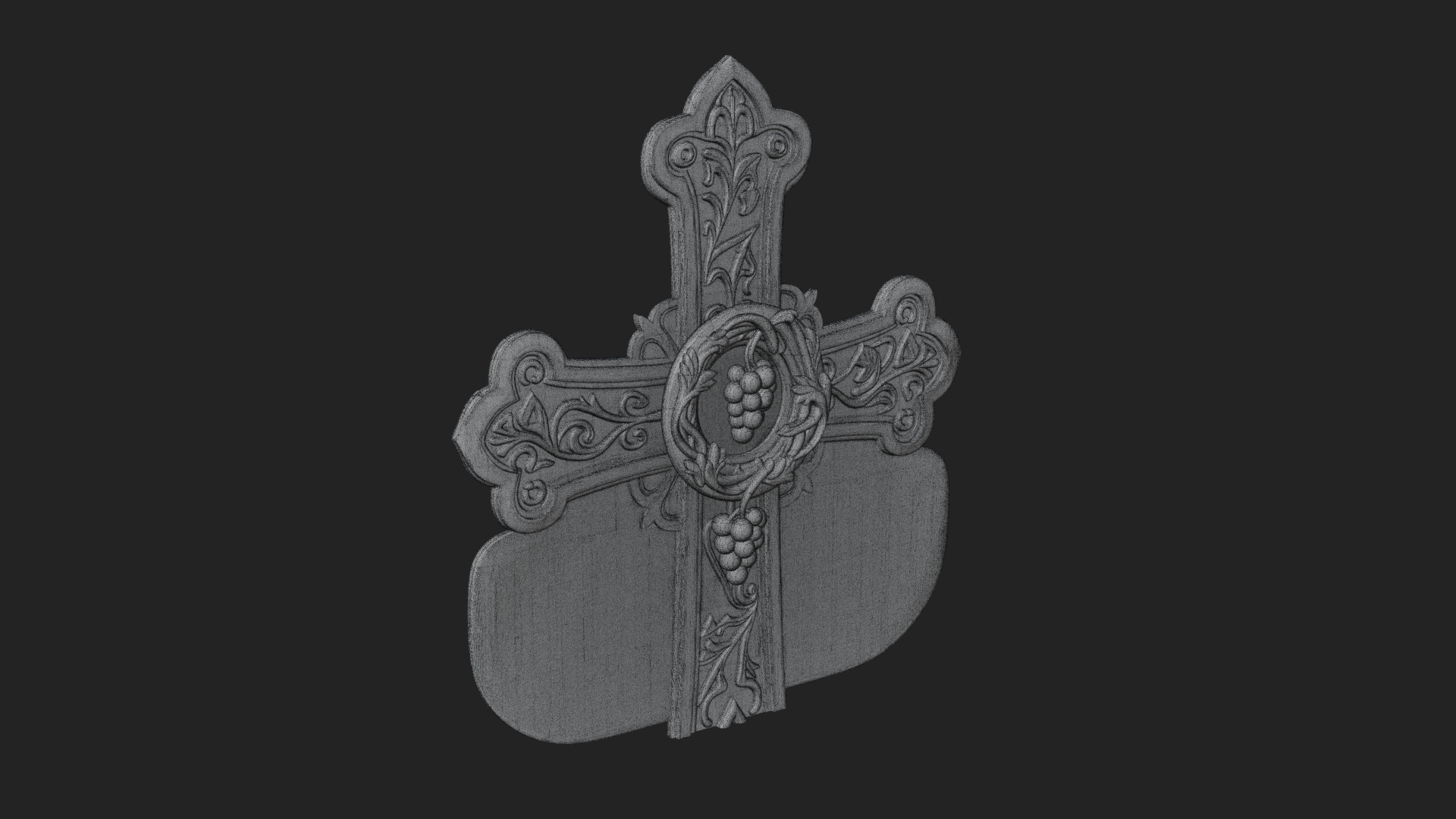 Carved Relief Wall Cross Design 176 3D Print Model 3D Model