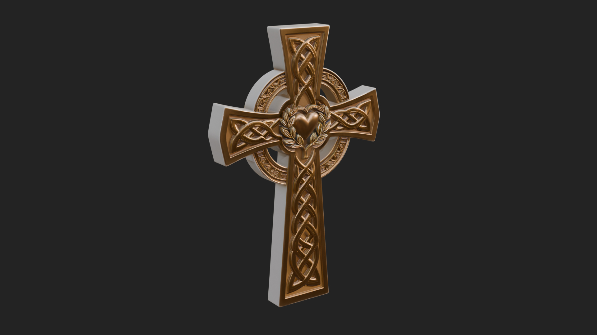 Carved Relief Wall Cross Design 177 3D Print Model 3D Model