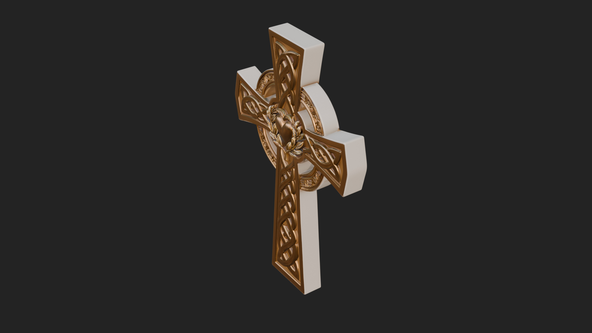Carved Relief Wall Cross Design 177 3D Print Model 3D Model