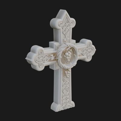 Carved Relief Wall Cross Design 178 3D Print Model