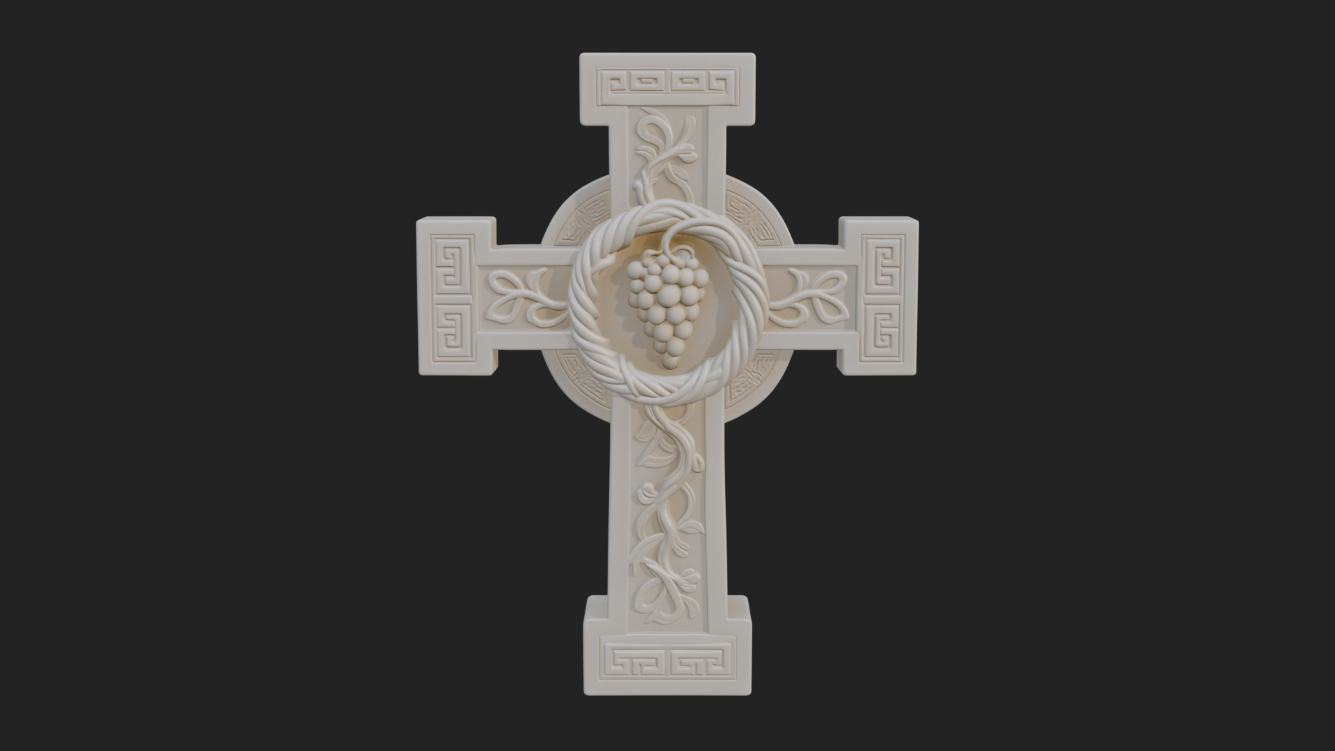 Carved Relief Wall Cross Design 179 3D Print Model 3D Model