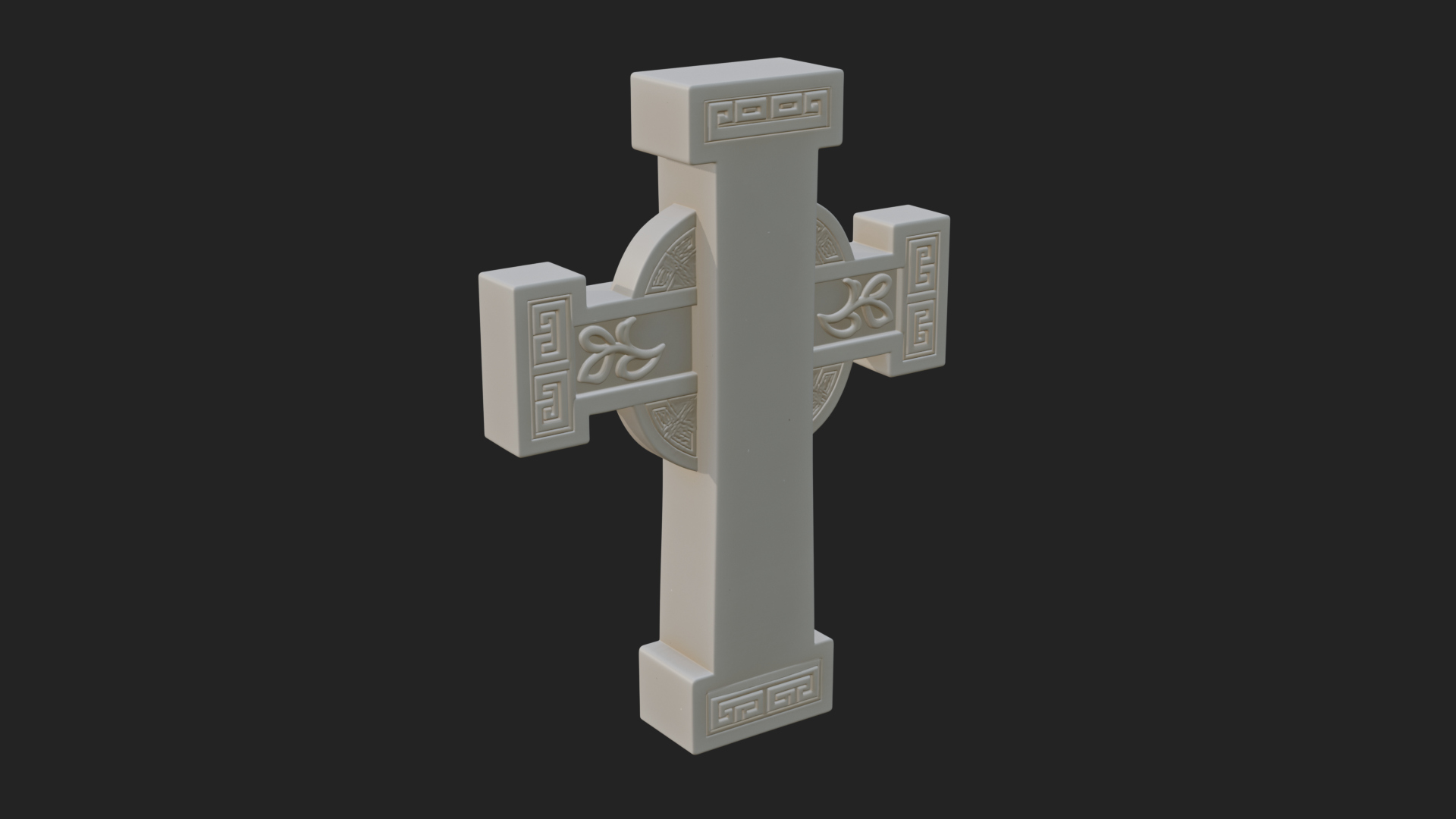 Carved Relief Wall Cross Design 179 3D Print Model 3D Model