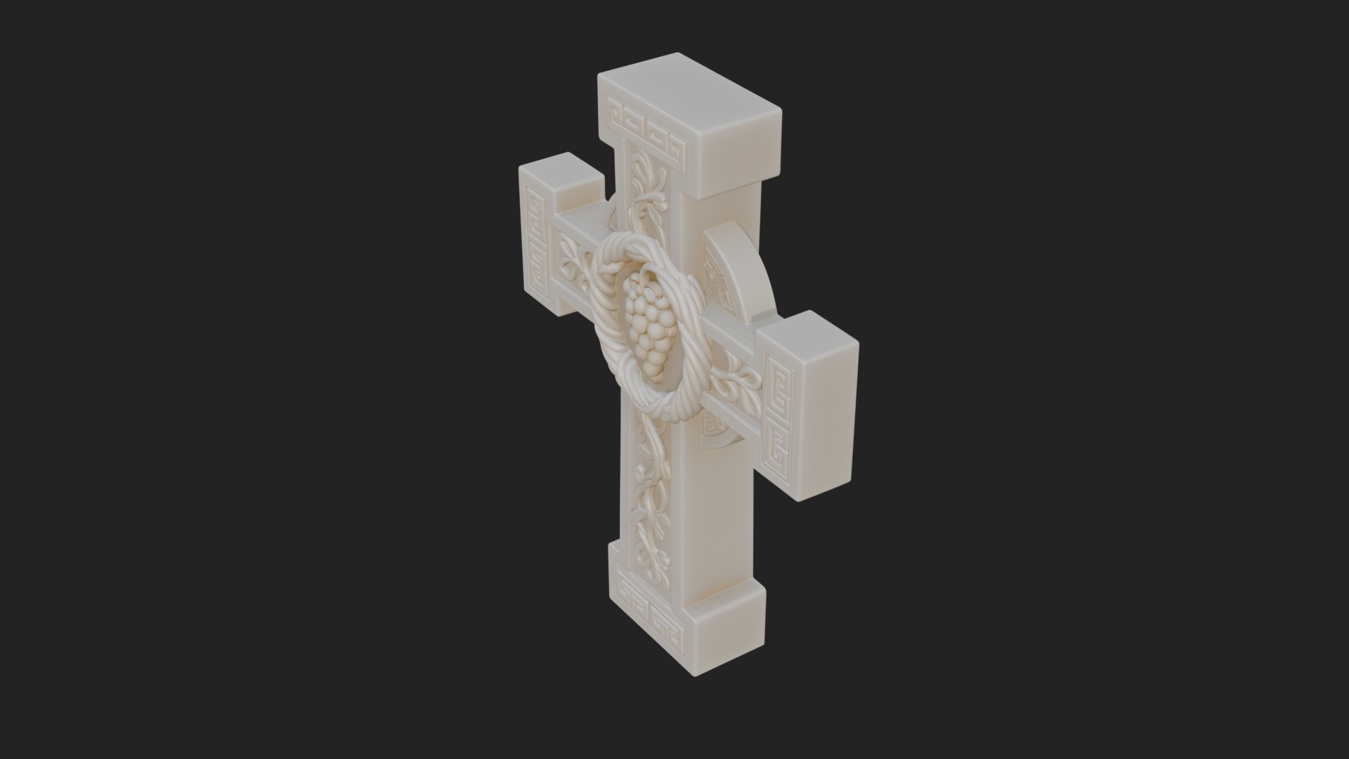 Carved Relief Wall Cross Design 179 3D Print Model 3D Model