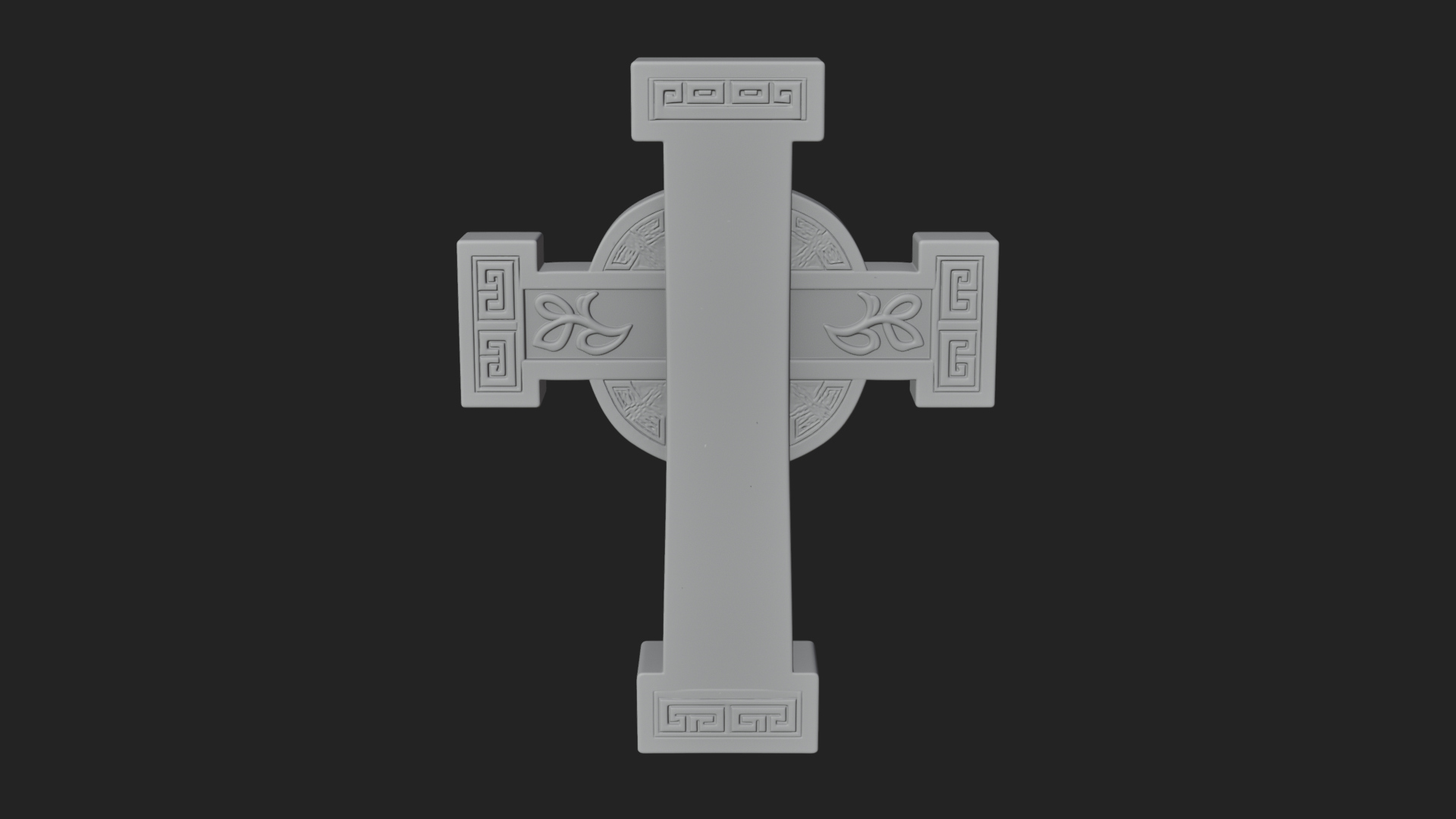 Carved Relief Wall Cross Design 179 3D Print Model 3D Model