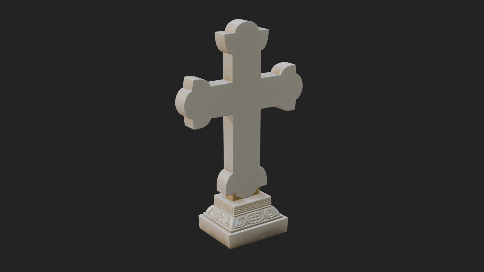 Carved Relief Wall Cross Design 18 3D Print Model 3D Model