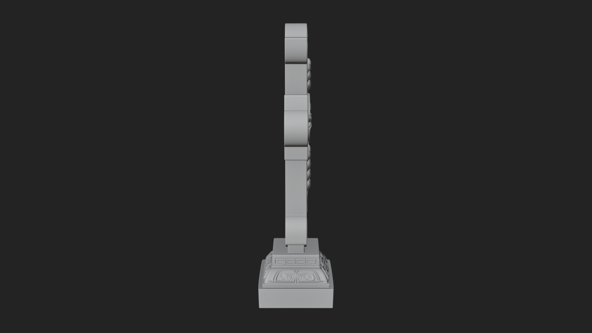 Carved Relief Wall Cross Design 18 3D Print Model 3D Model