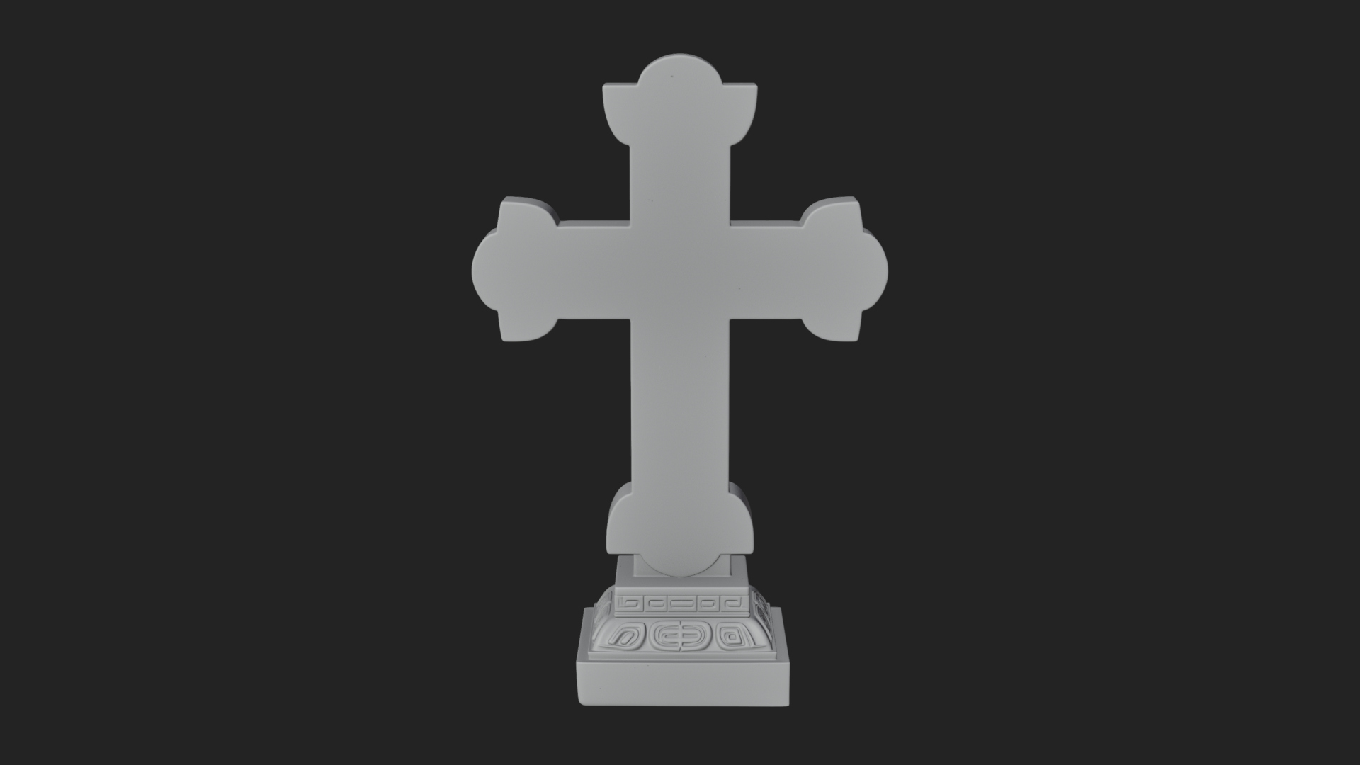 Carved Relief Wall Cross Design 18 3D Print Model 3D Model