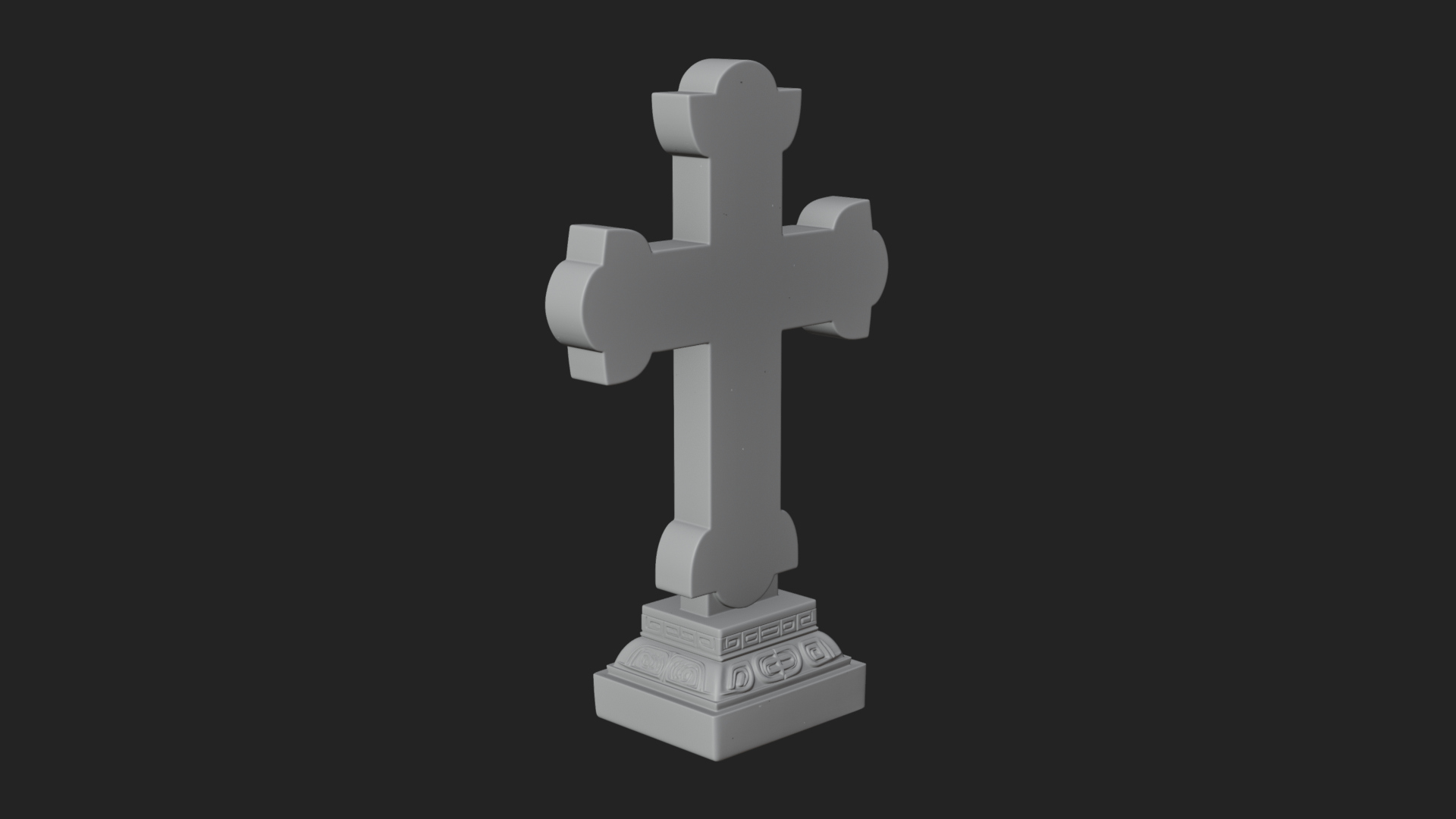 Carved Relief Wall Cross Design 18 3D Print Model 3D Model