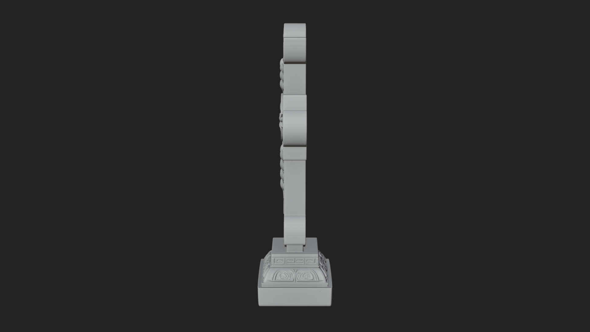 Carved Relief Wall Cross Design 18 3D Print Model 3D Model