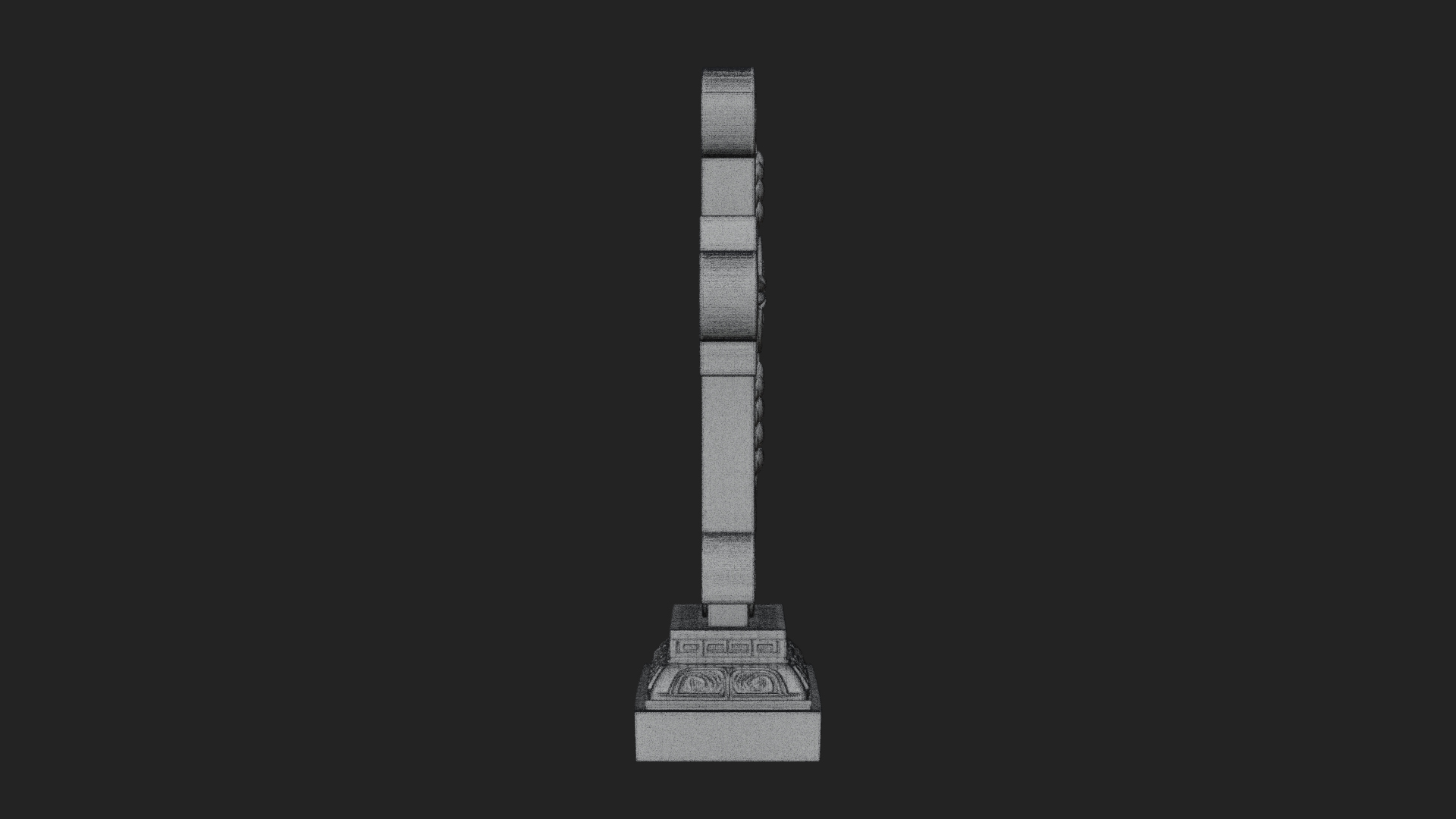 Carved Relief Wall Cross Design 18 3D Print Model 3D Model