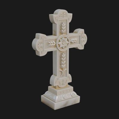 Carved Relief Wall Cross Design 18 3D Print Model