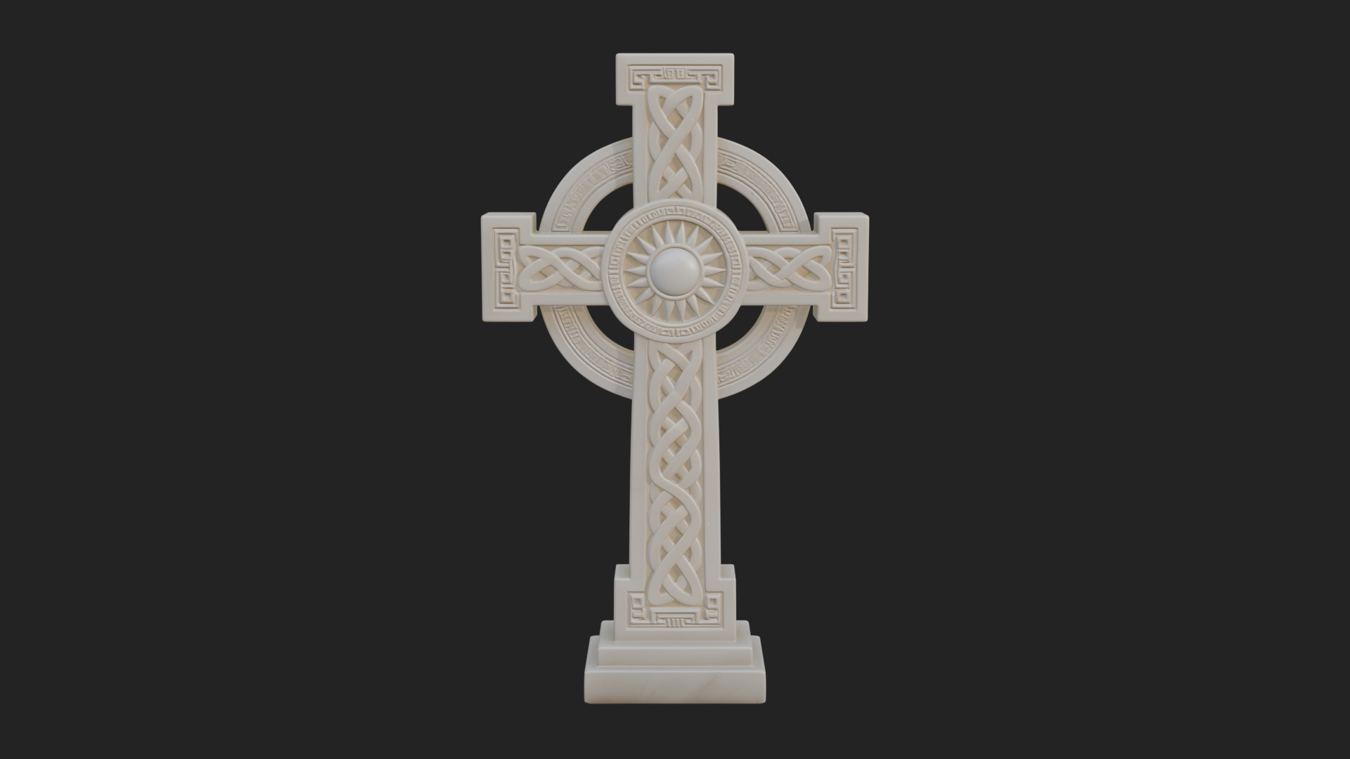 Carved Relief Wall Cross Design 180 3D Print Model 3D Model
