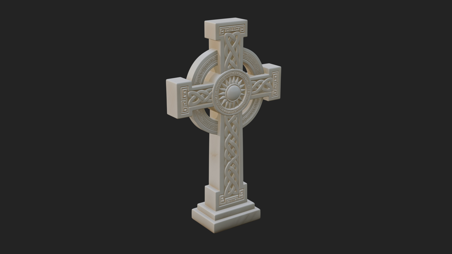 Carved Relief Wall Cross Design 180 3D Print Model 3D Model