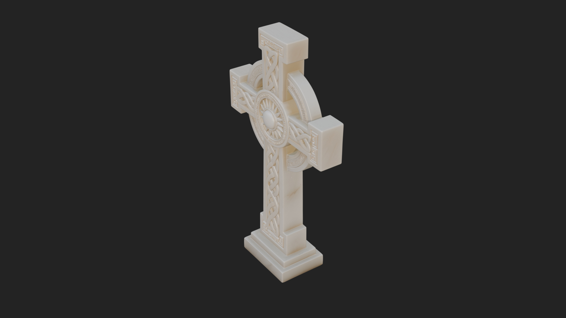 Carved Relief Wall Cross Design 180 3D Print Model 3D Model