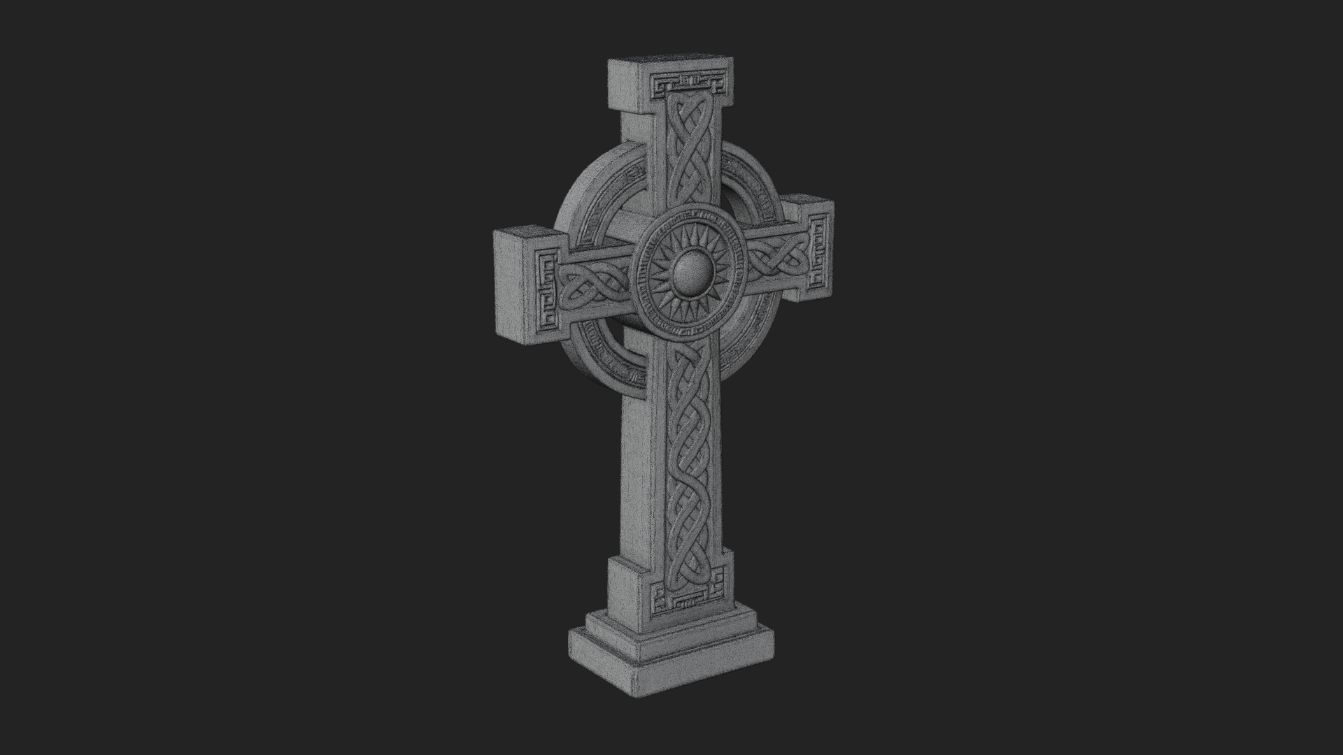 Carved Relief Wall Cross Design 180 3D Print Model 3D Model