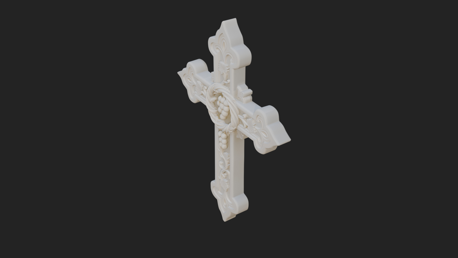 Carved Relief Wall Cross Design 181 3D Print Model 3D Model
