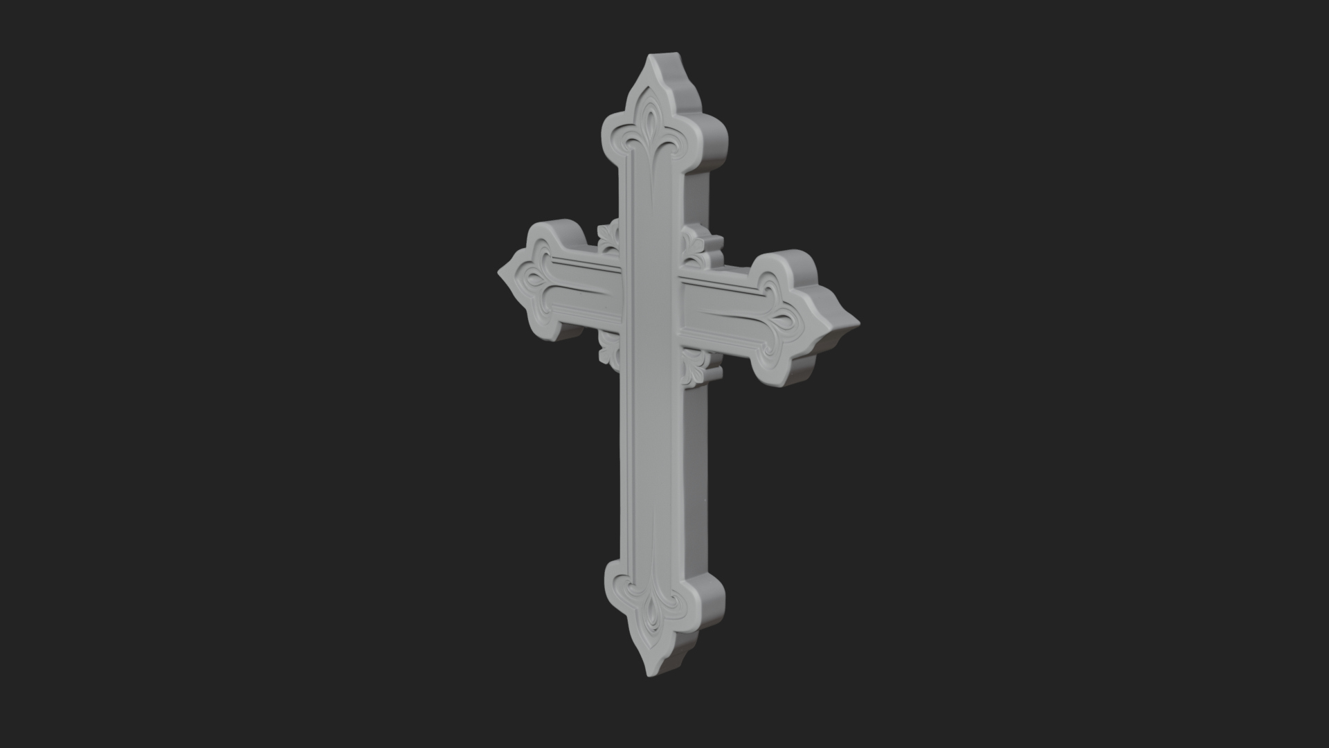 Carved Relief Wall Cross Design 181 3D Print Model 3D Model
