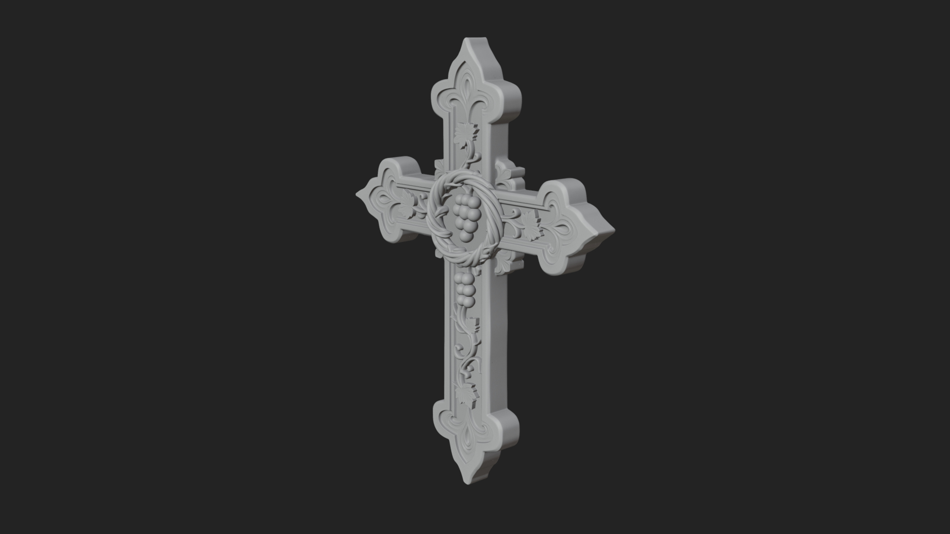 Carved Relief Wall Cross Design 181 3D Print Model 3D Model