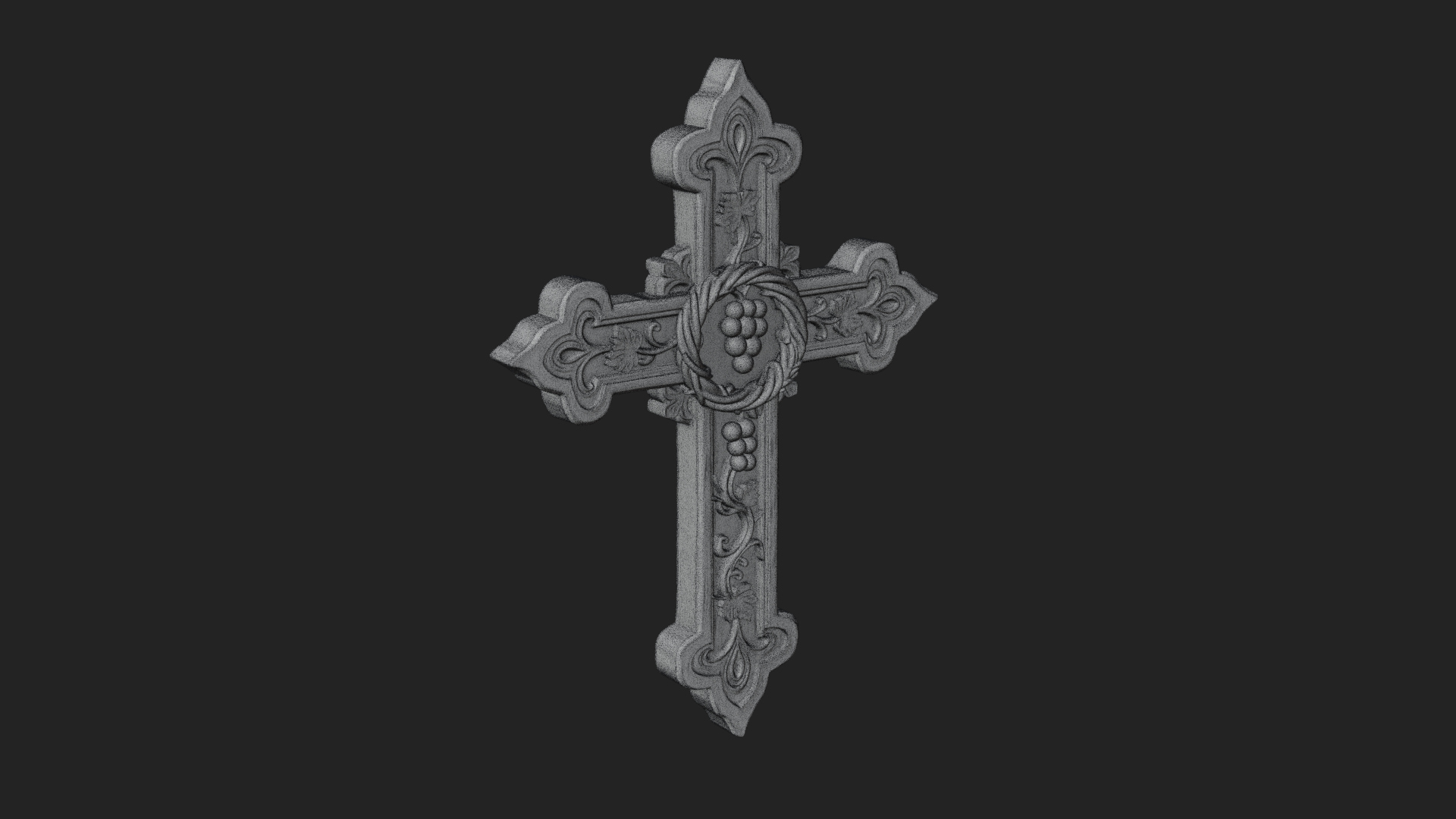 Carved Relief Wall Cross Design 181 3D Print Model 3D Model