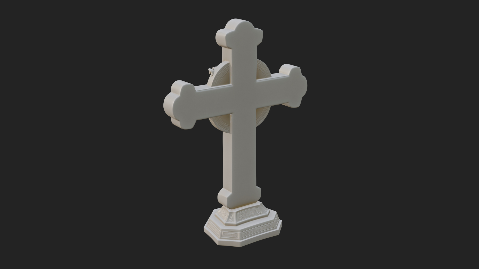 Carved Relief Wall Cross Design 182 3D Print Model 3D Model