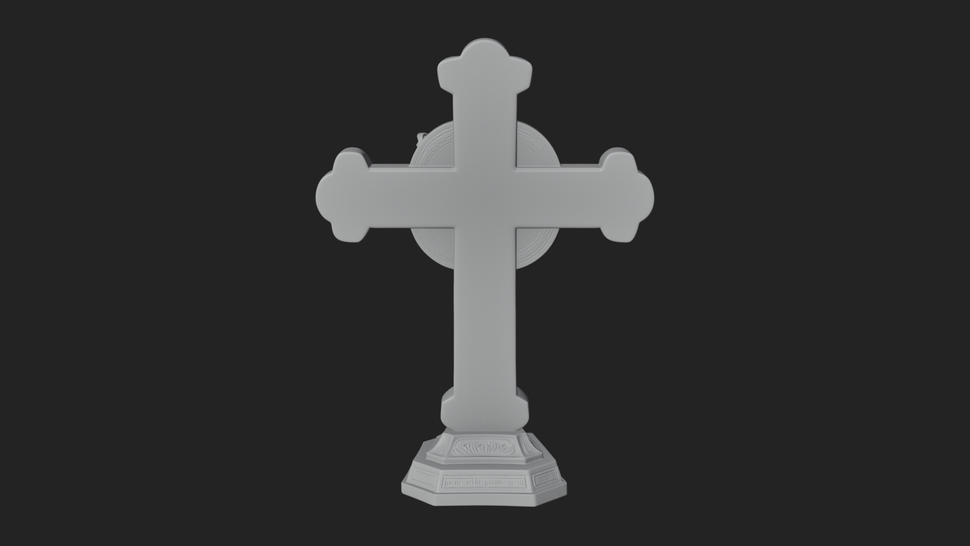 Carved Relief Wall Cross Design 182 3D Print Model 3D Model