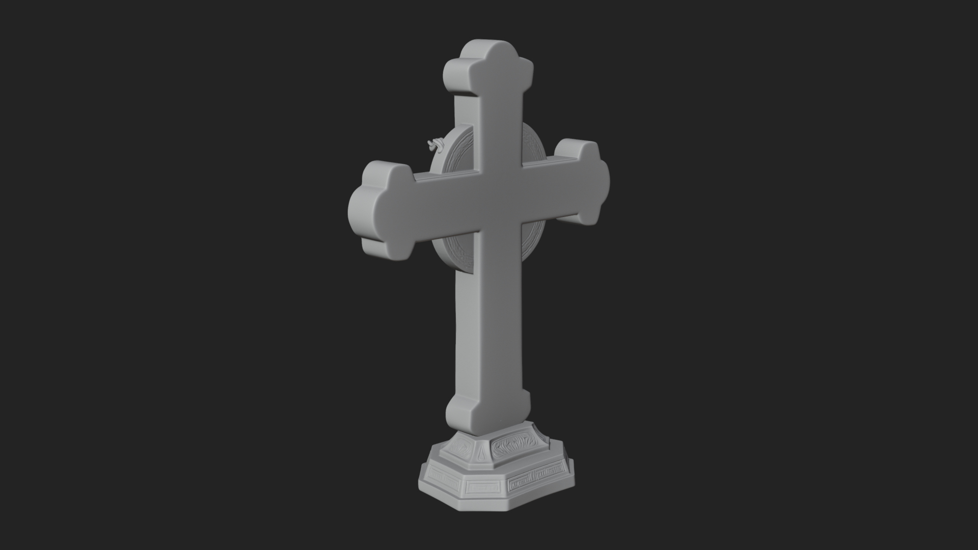 Carved Relief Wall Cross Design 182 3D Print Model 3D Model