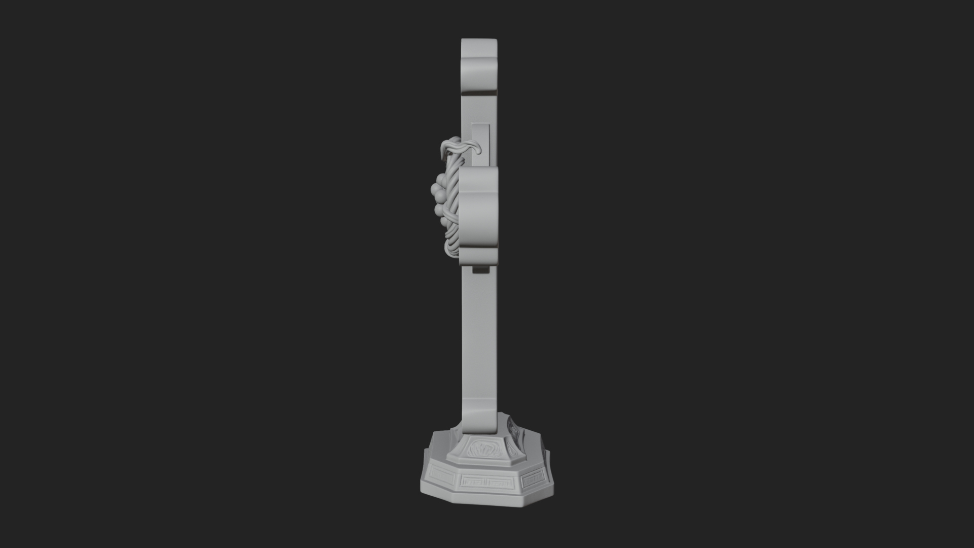 Carved Relief Wall Cross Design 182 3D Print Model 3D Model