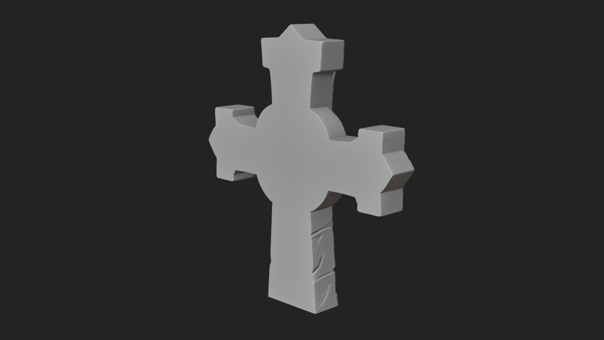 Carved Relief Wall Cross Design 184 3D Print Model 3D Model